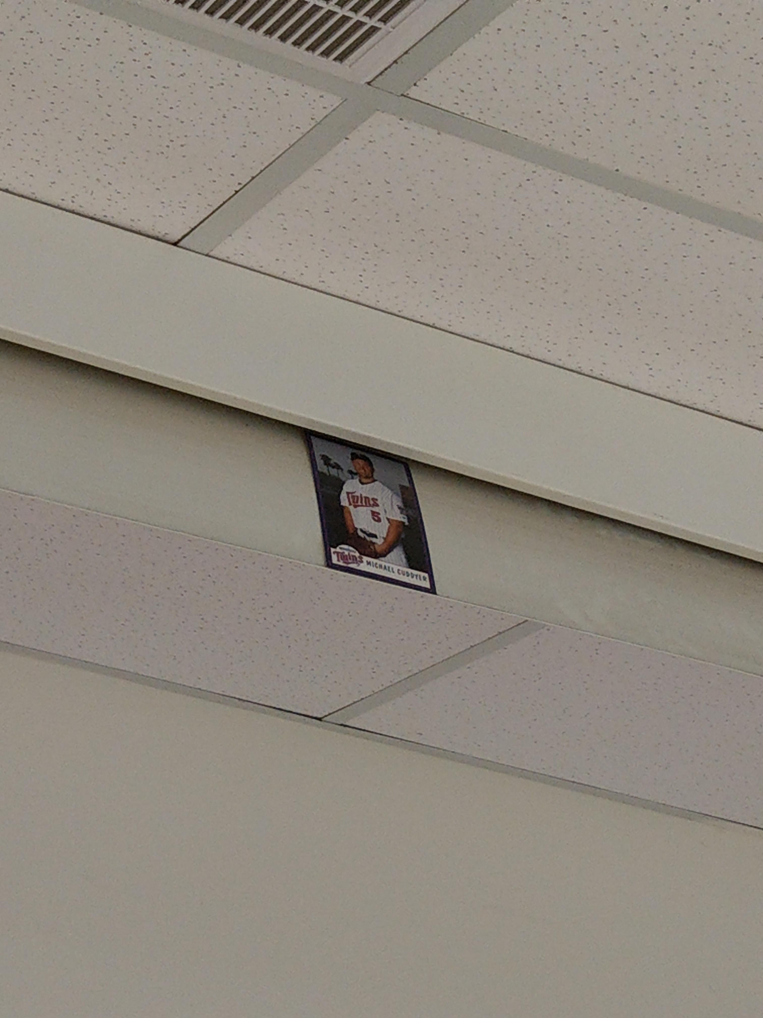 This baseball card that got stuck r/mildlyinteresting