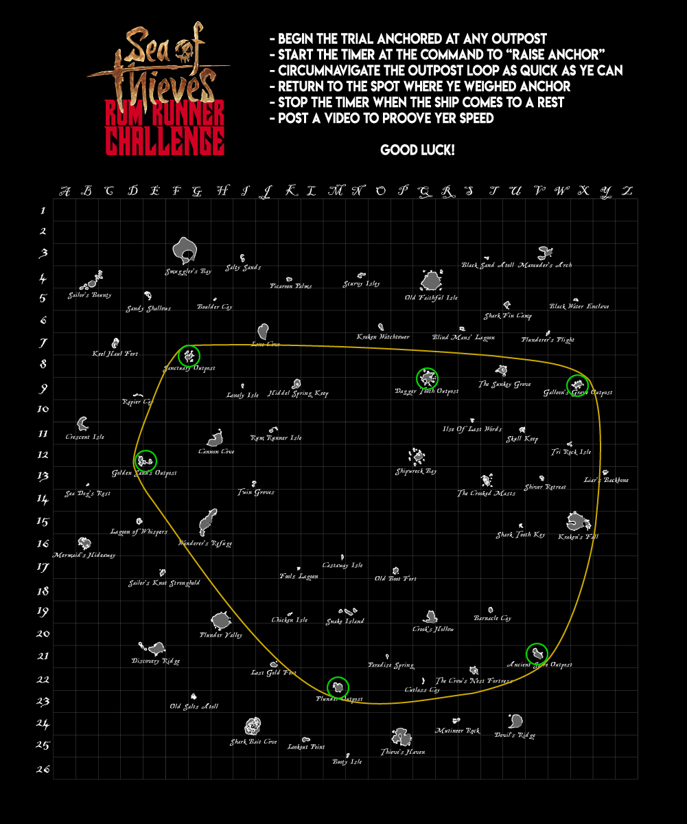 The Rum Runner Challenge r/Seaofthieves