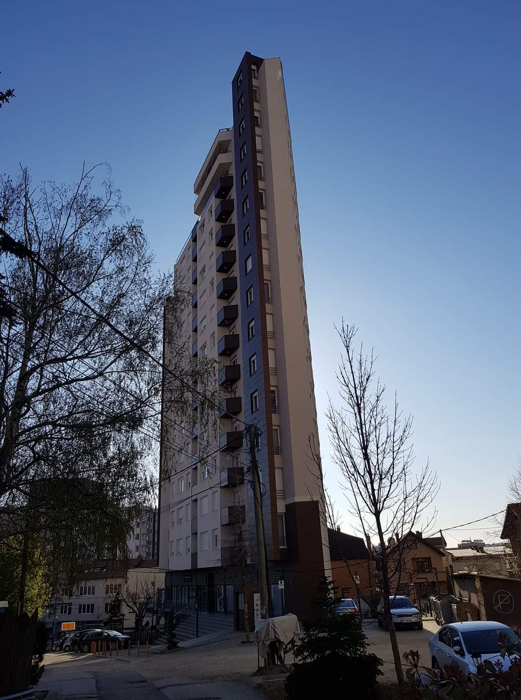 A very tight apartment building in Prishtina, Kosovo r/UrbanHell