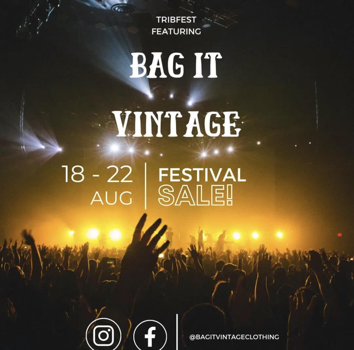 Bag it vintage will be at TRIB FEST ! pop by for your best vintage