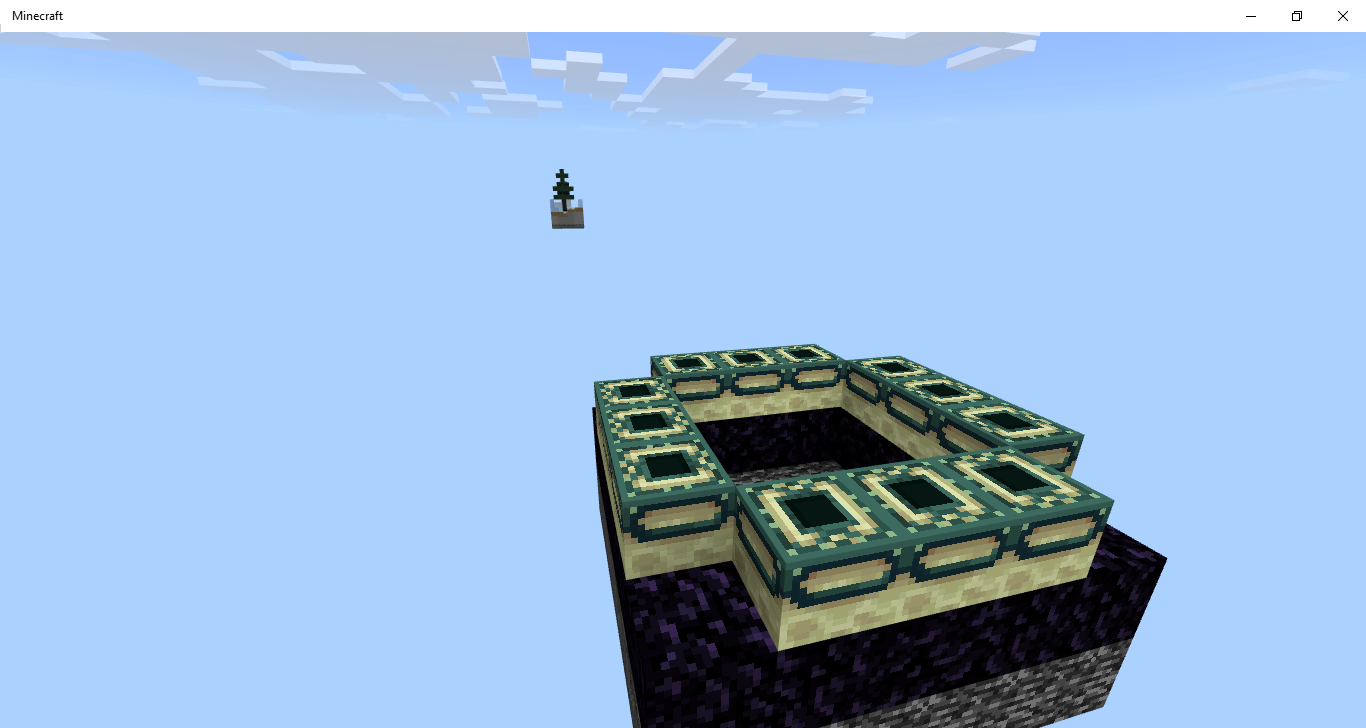 And finally... The End Shout out to Sapphire Studios for making this cool Skyblock world minus