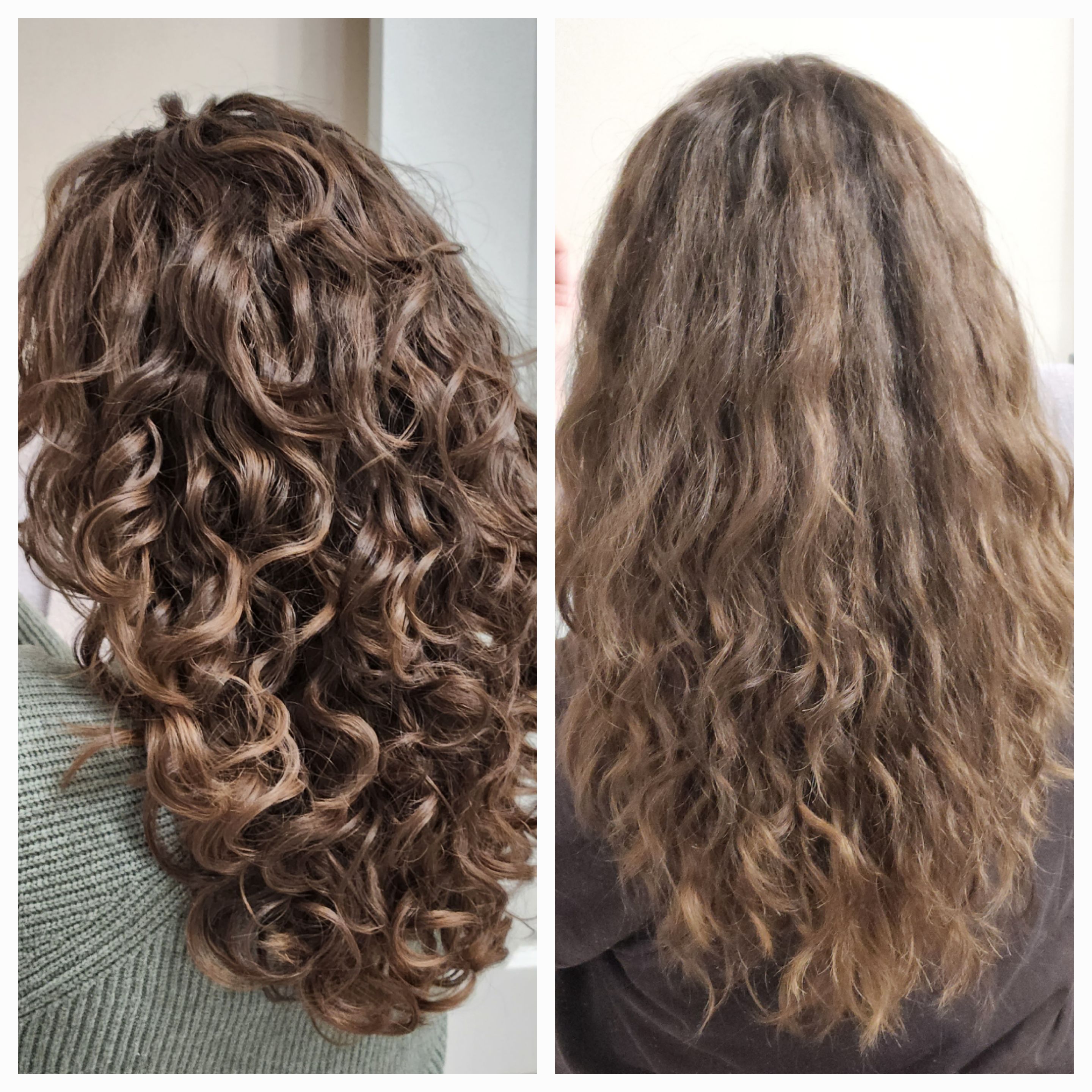 Curly cut day is the best day! Before (right) & after (left) r/curlyhair