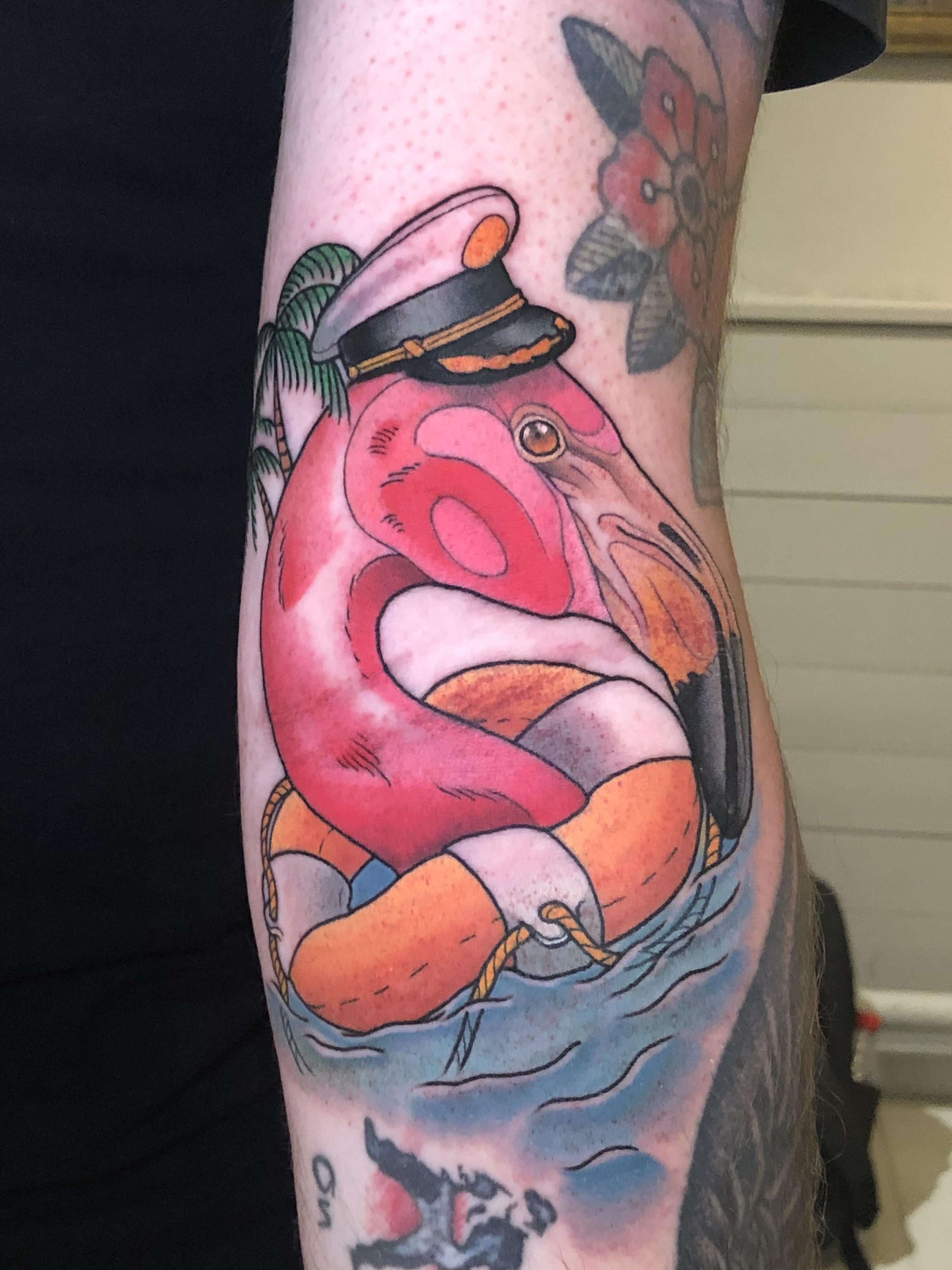 Captain flamingo done at bright side tattoo Copenhagen by kest234 r