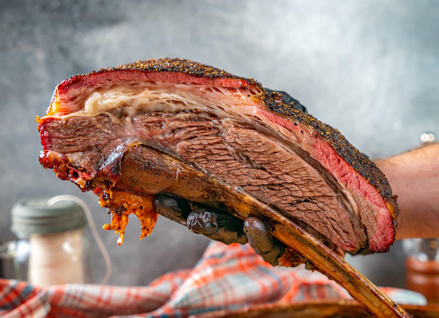 Biggest beef ribs I’ve ever smoked!!! r/BBQ
