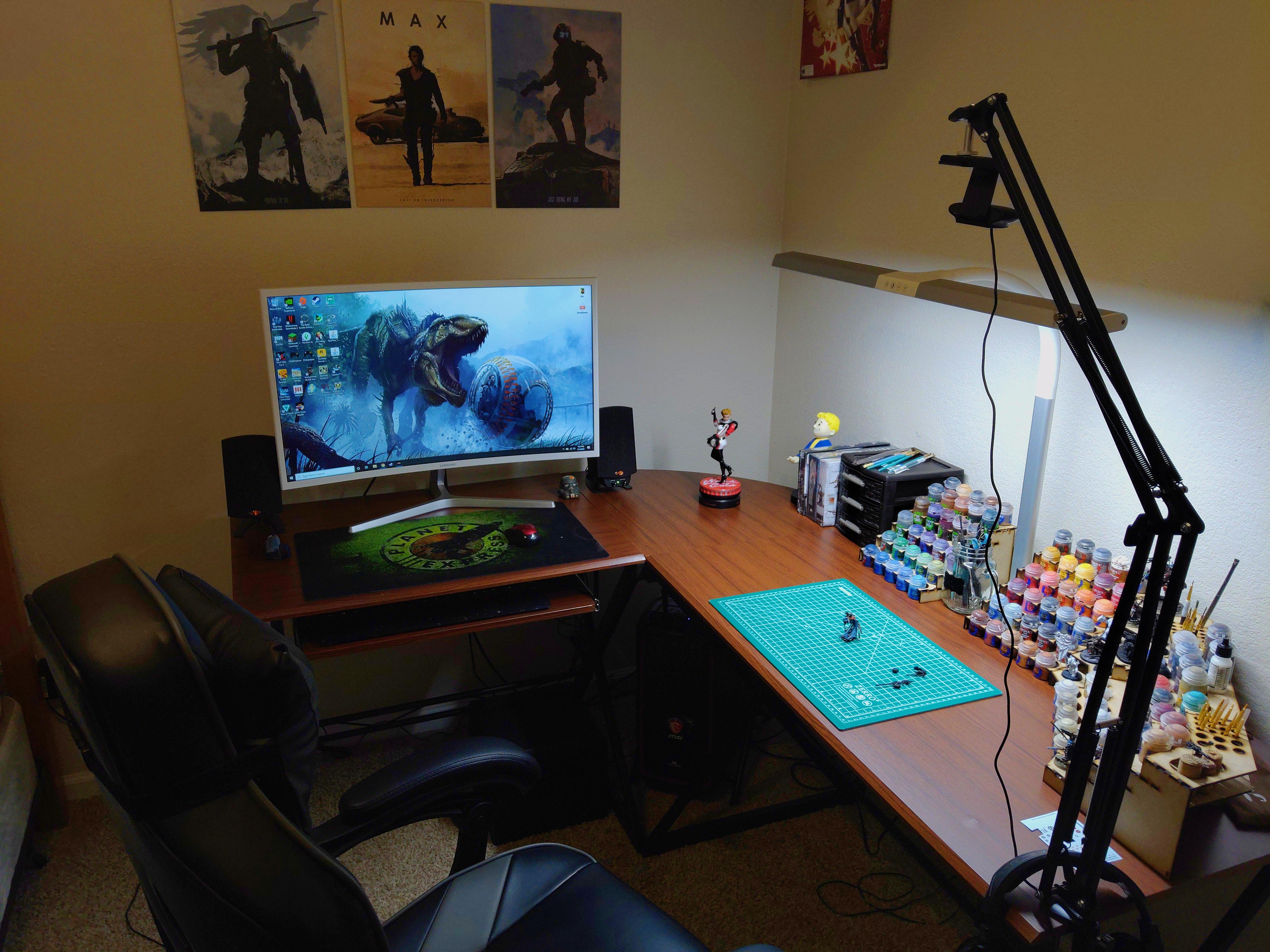 After years of painting on a small cramped desk finally did somthing