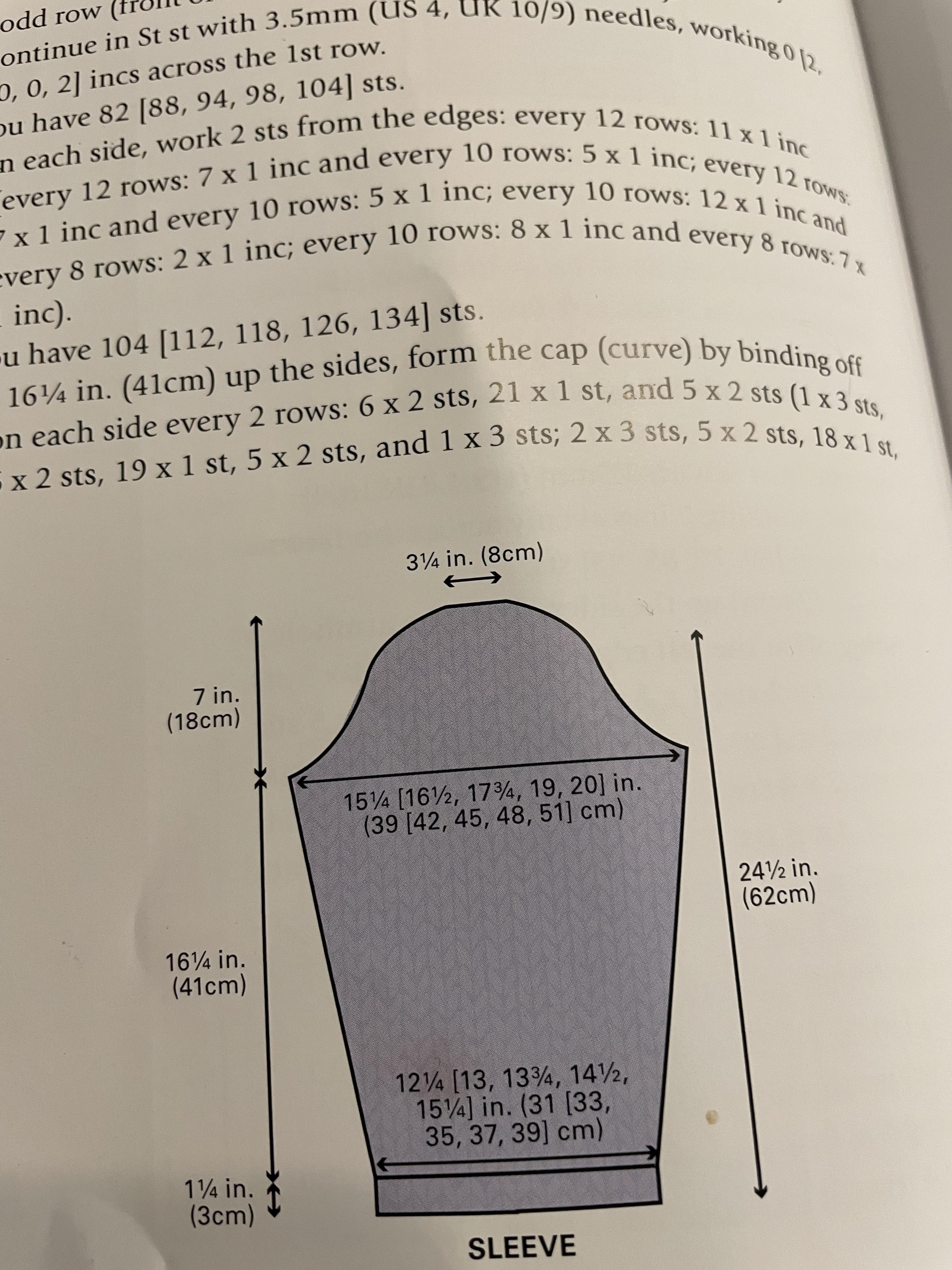 Trying to figure out how to do this shaping for a cap sleeve. The