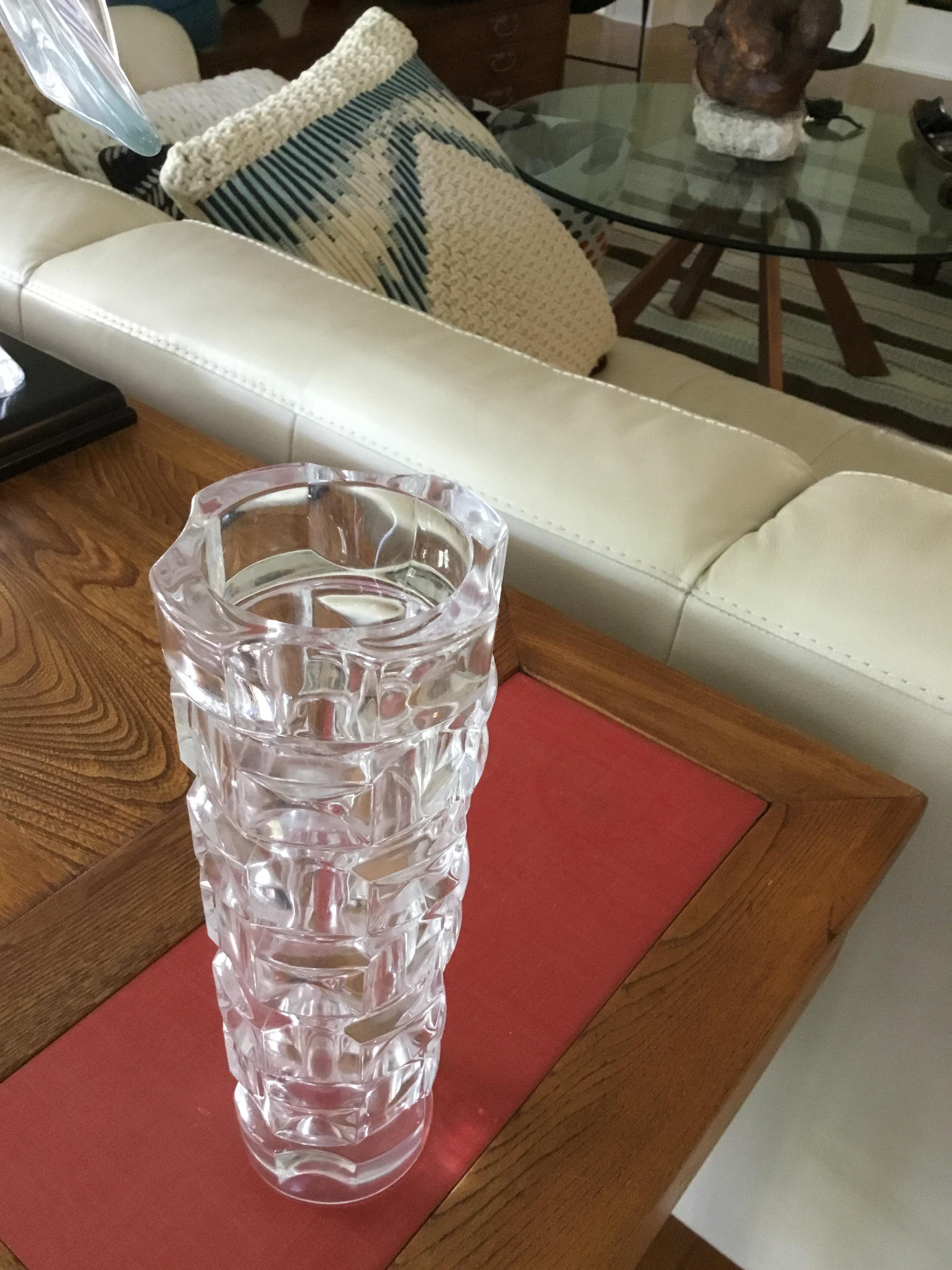 Small and very heavy glass vase. Maker? r/Mid_Century