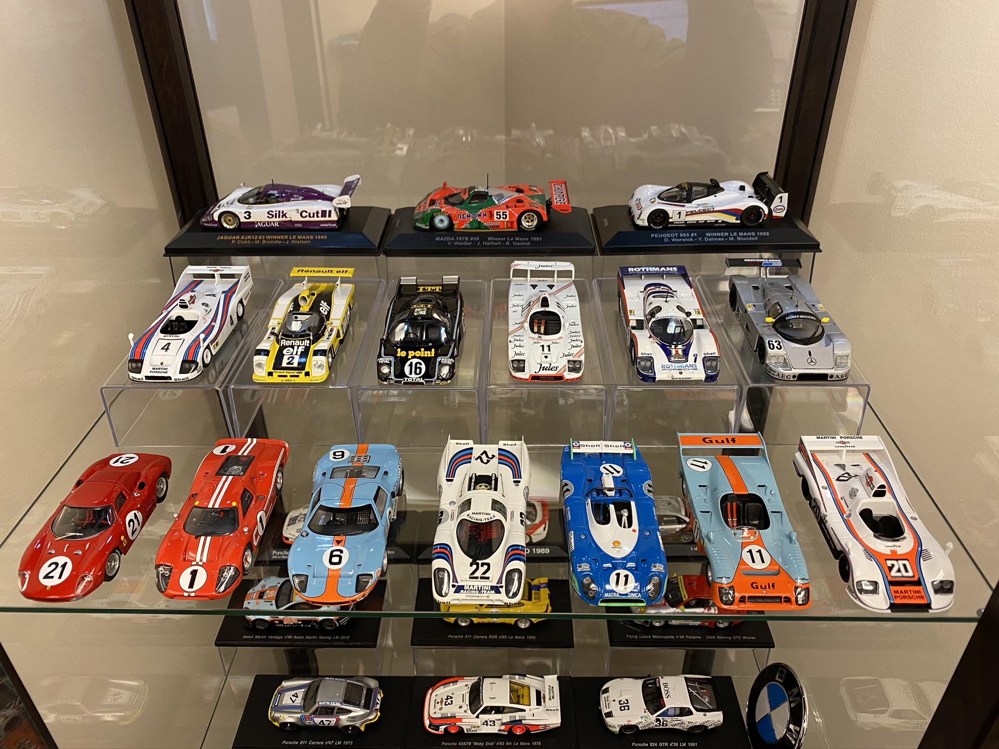 16 of the 30 24 Hours of Le Mans winning cars in my collection. All 1