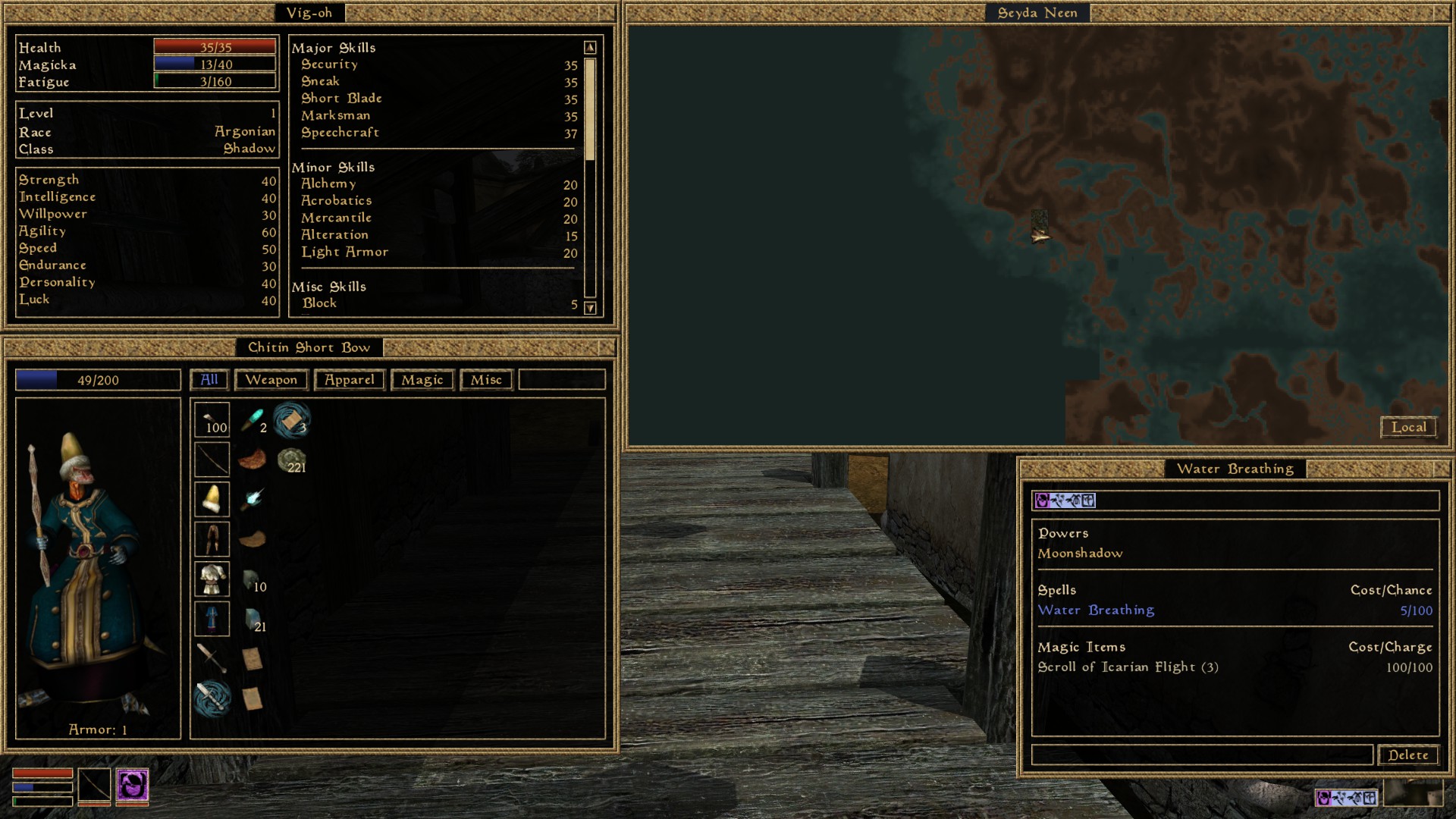 My Alteration skill won't advance/increase I'm using OpenMW and water