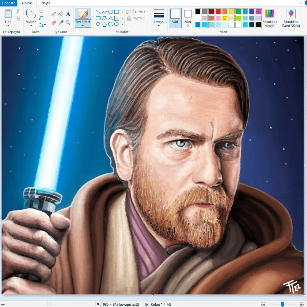 ObiWan Kenobi on MS Paint by me r/scifi