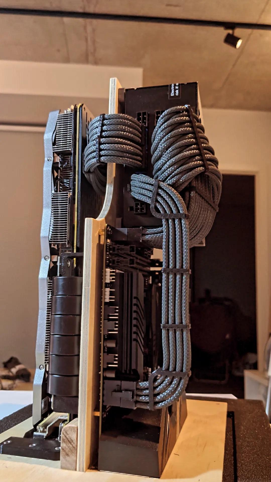 DIY sleeved cables for my Wooden ITX build. r/CableManagement