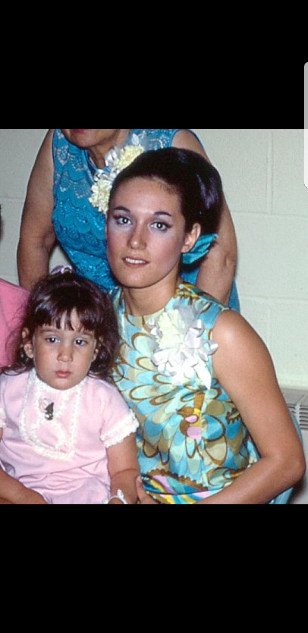 My step mom with my sister, rockin' the Chinese print dress circa 1969