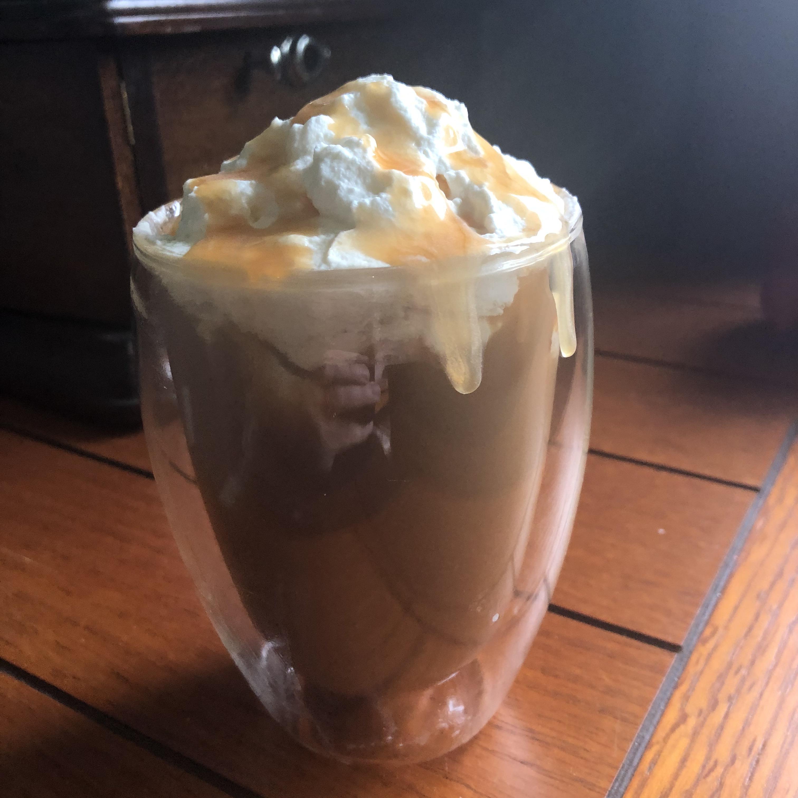 Iced Caramel Cookie with Home made whip and caramel drizzle r/nespresso