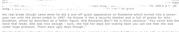 🔞Glenn Quinn interview answer about Roseanne the show of Roseanne NUDE