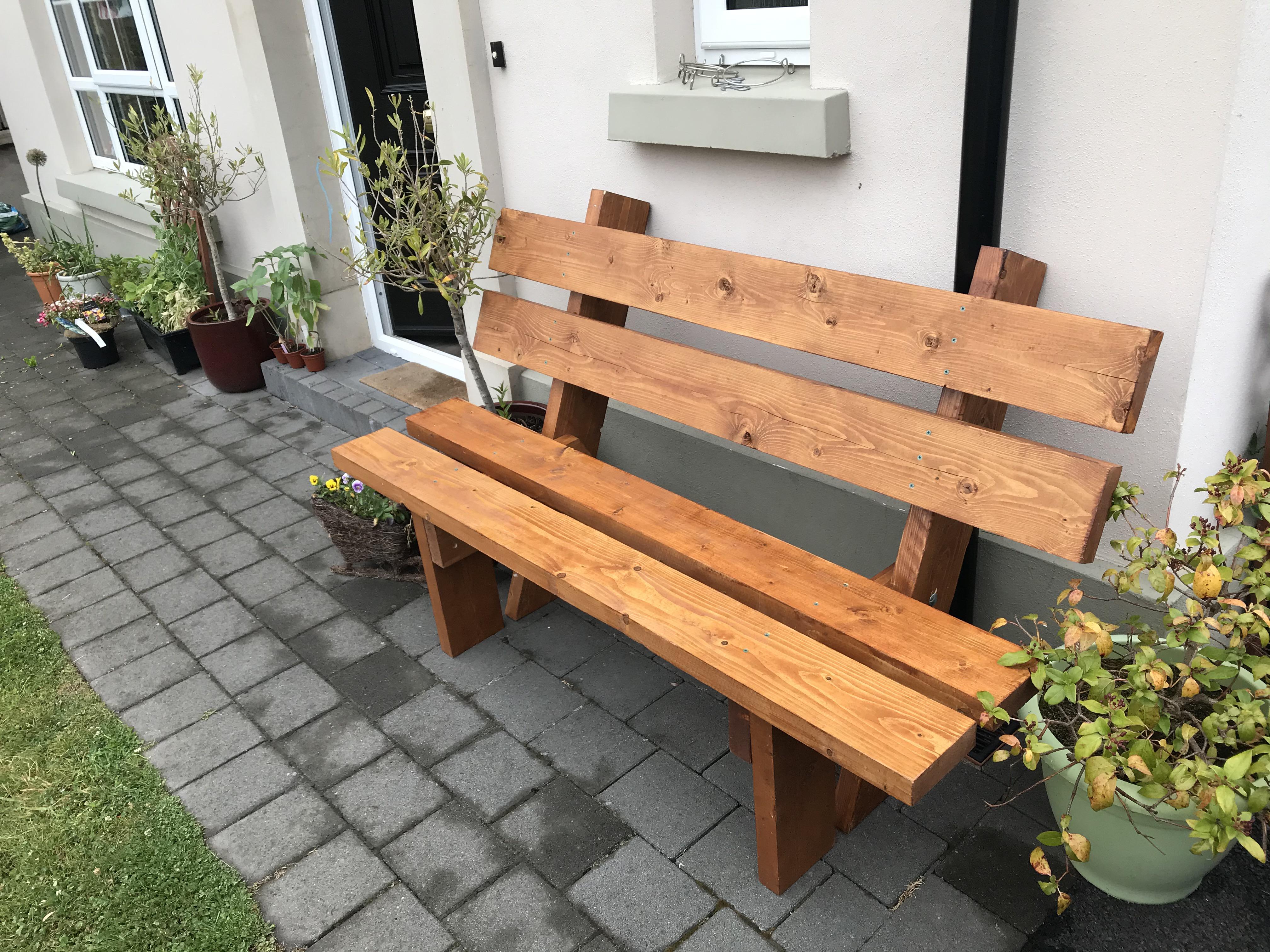 Built my first bench. It’s not level but really happy with how it