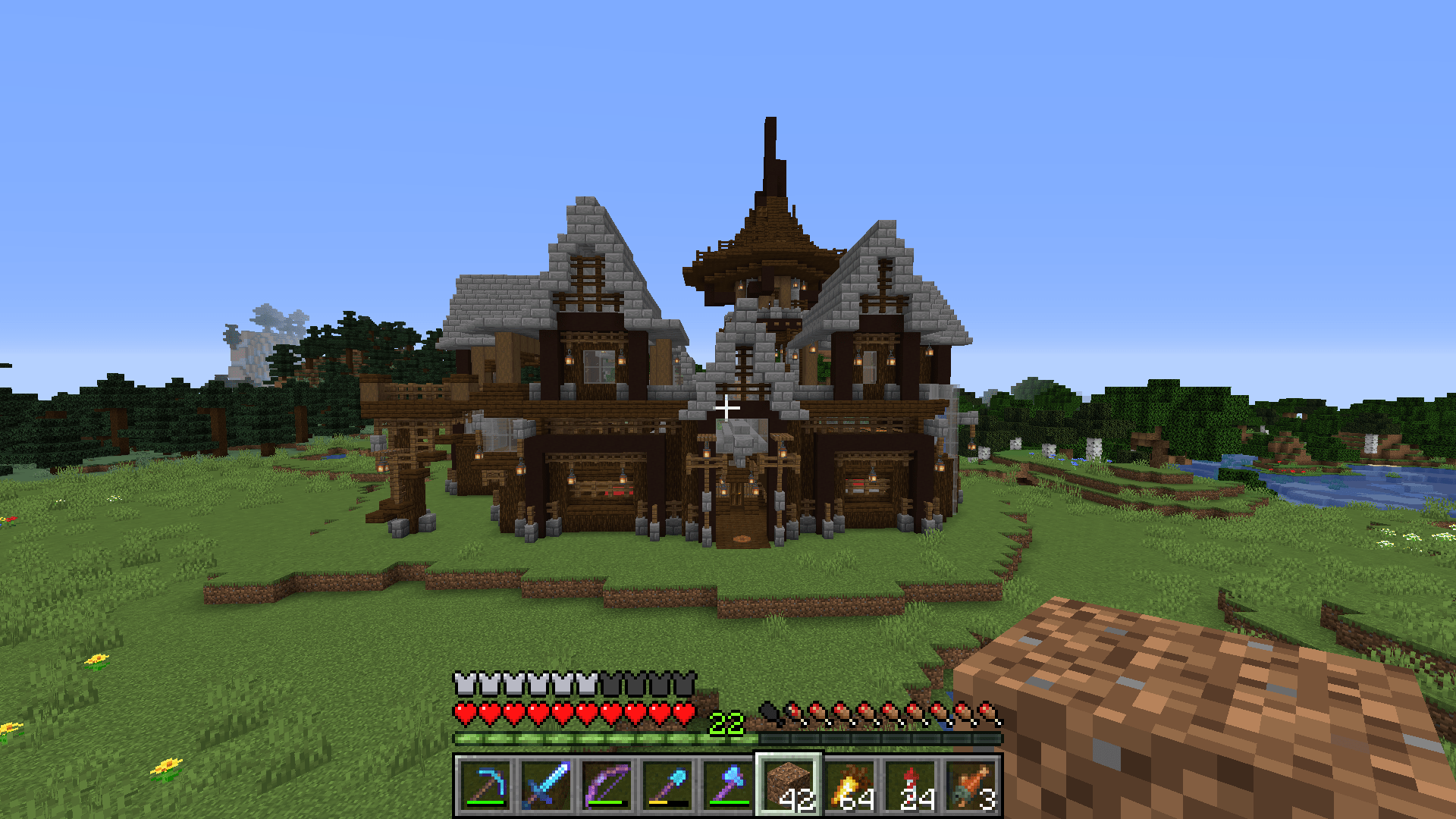 Finished my dark oak house but I want to change the roof a bit. Any
