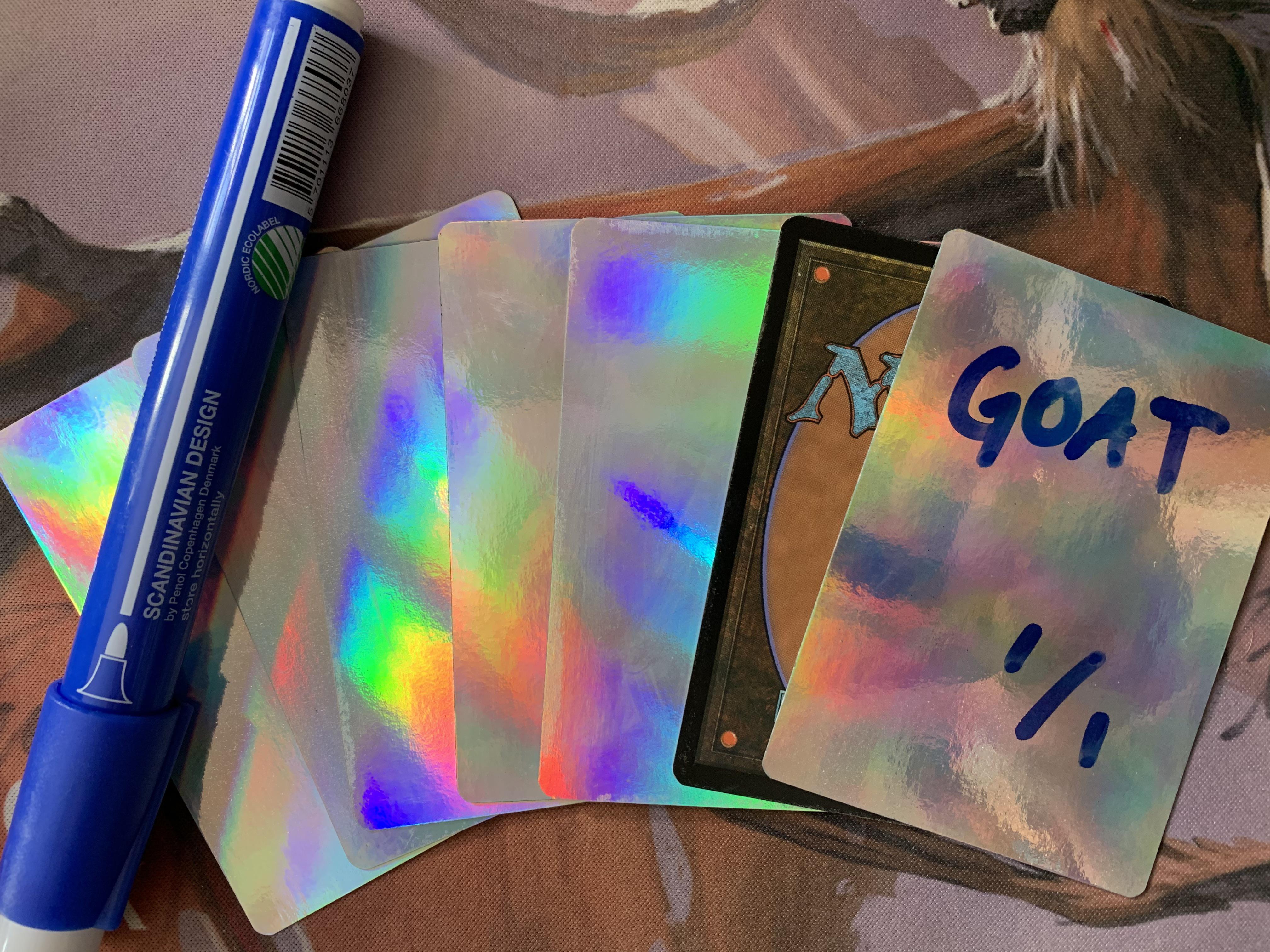 My foil dry erase tokens made from actual foil cards! r/mtg