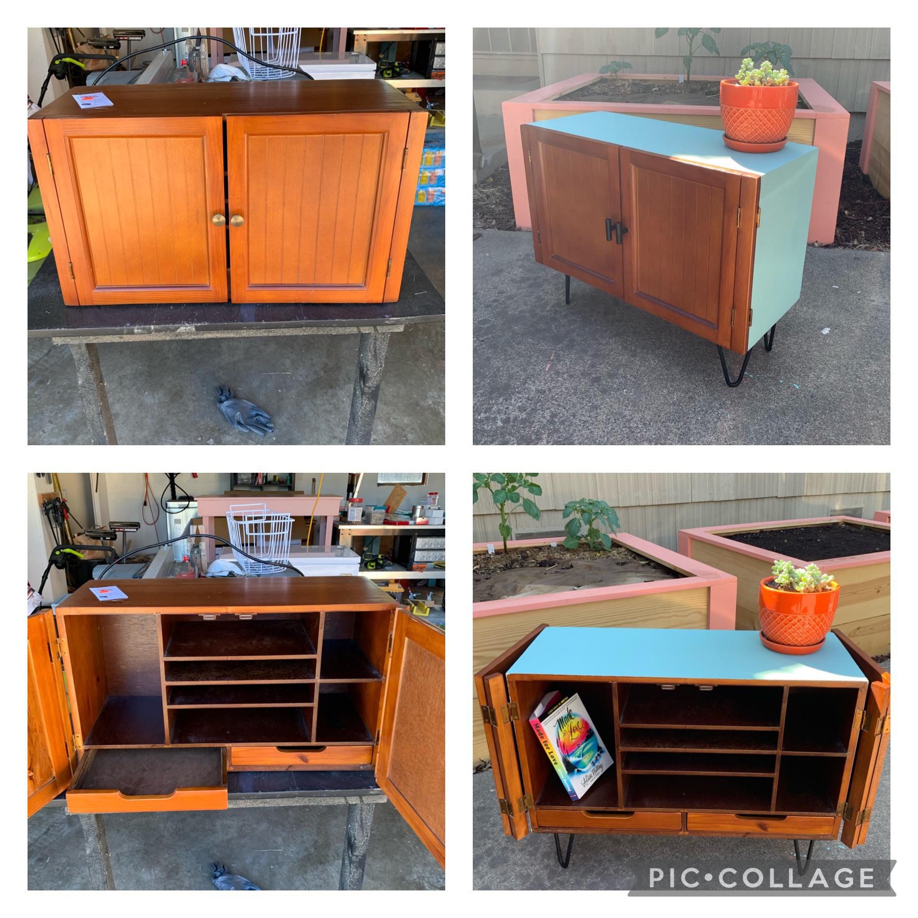 Found this at goodwill for 14 and turned it into this little