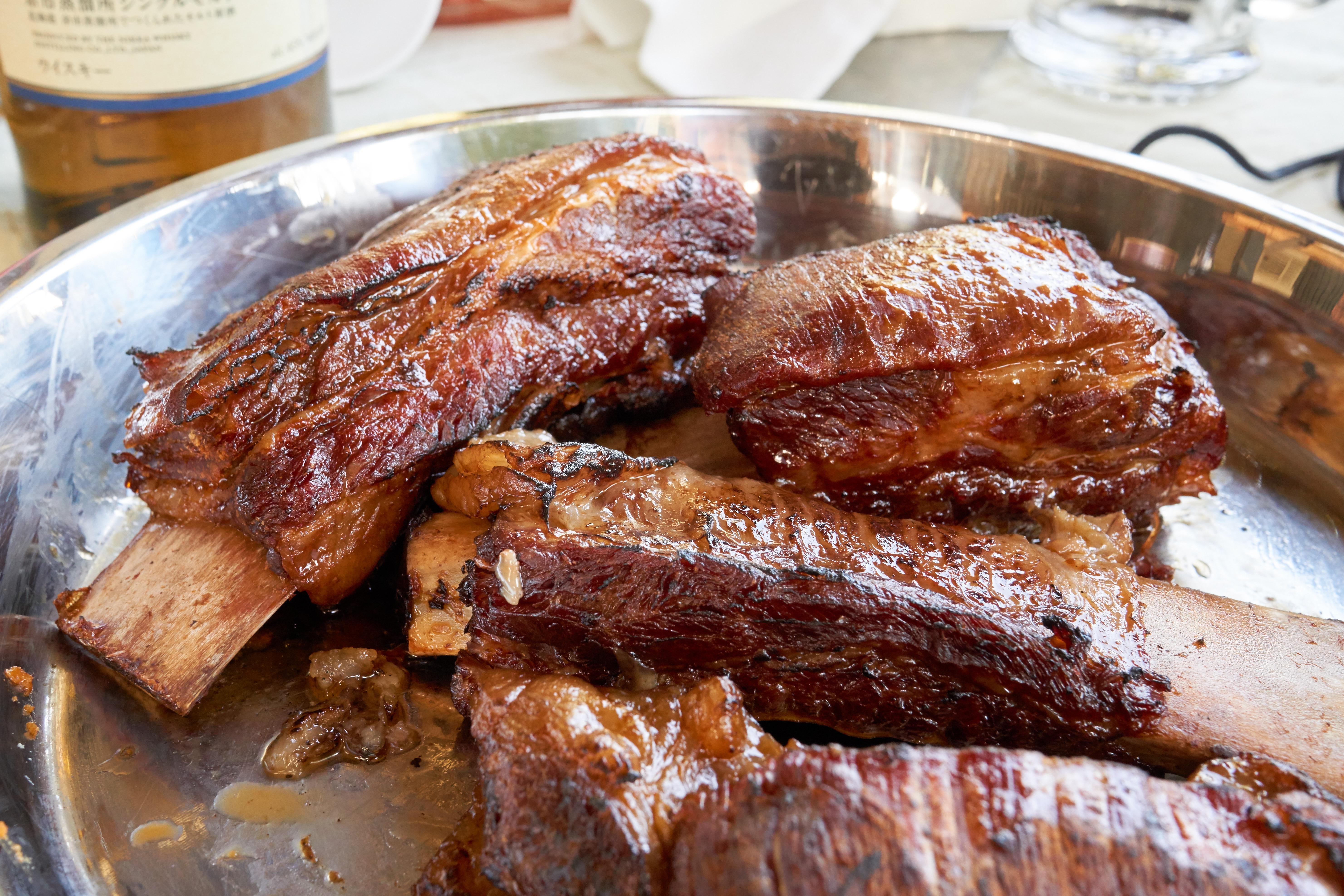 Beef Ribs Sous Vide my butcher's own hickory smoked bbq rub 85deg C