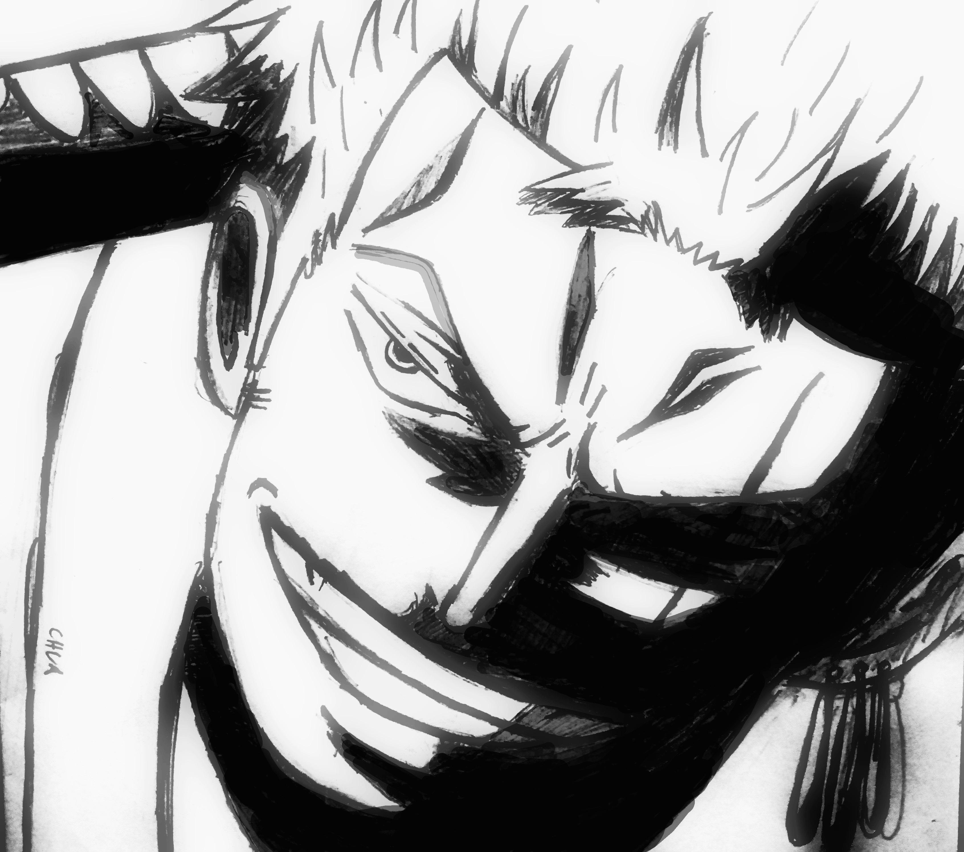 One Piece Zoro Black And White
