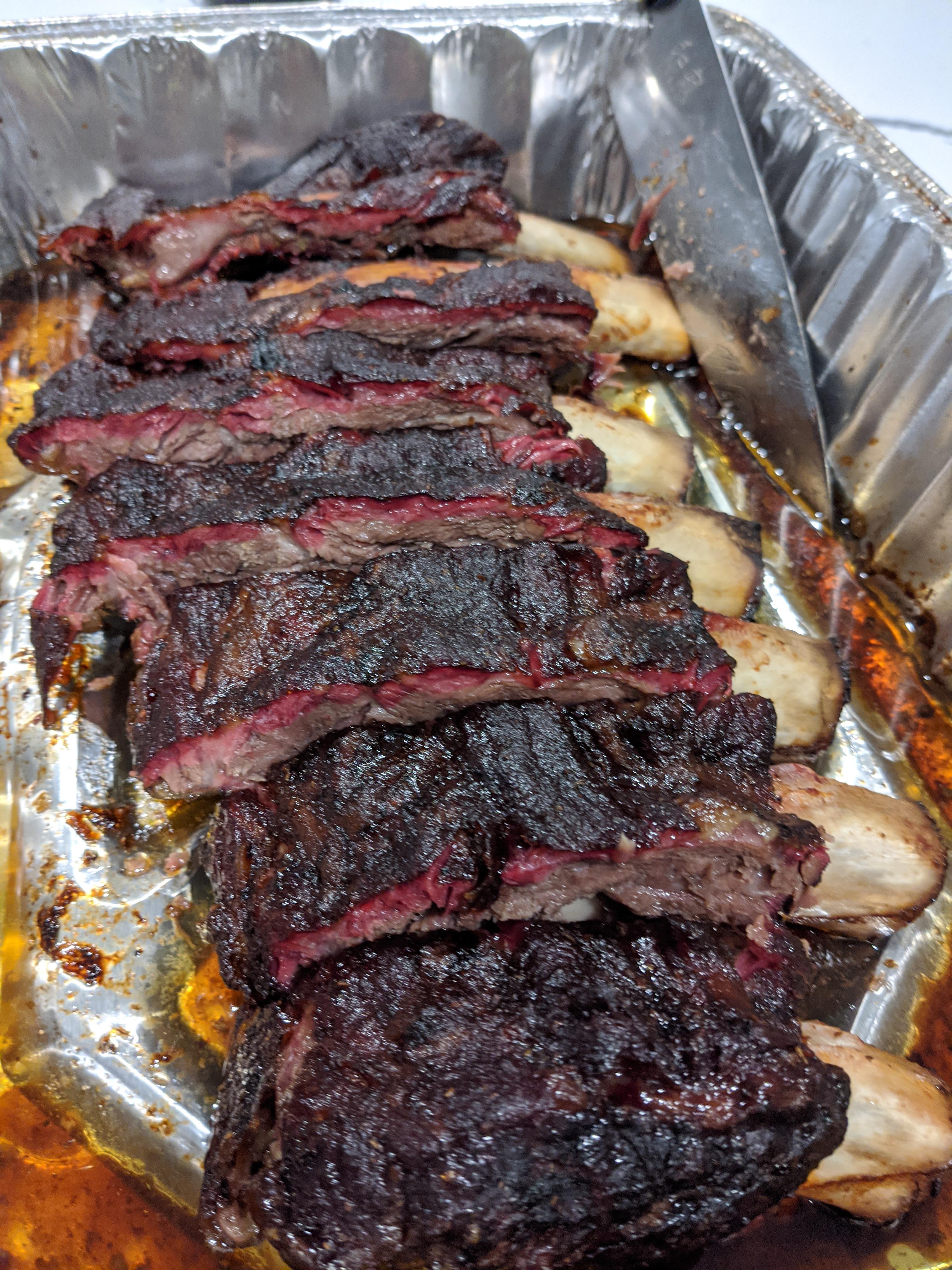 First attempt at beef back ribs on the traeger for 8 hours. r/smoking