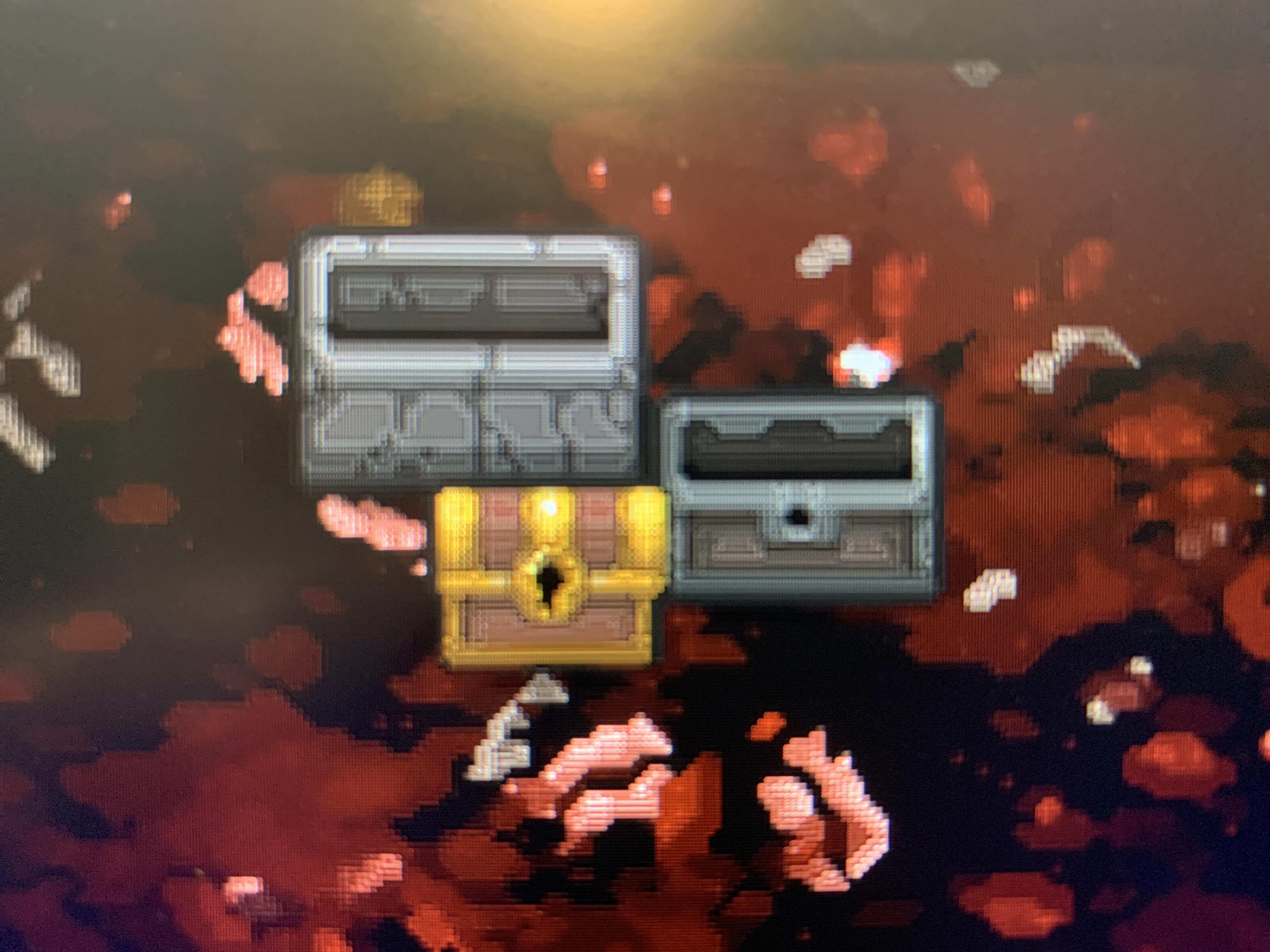 A golden chest inside a wooden chest inside a stone chest r