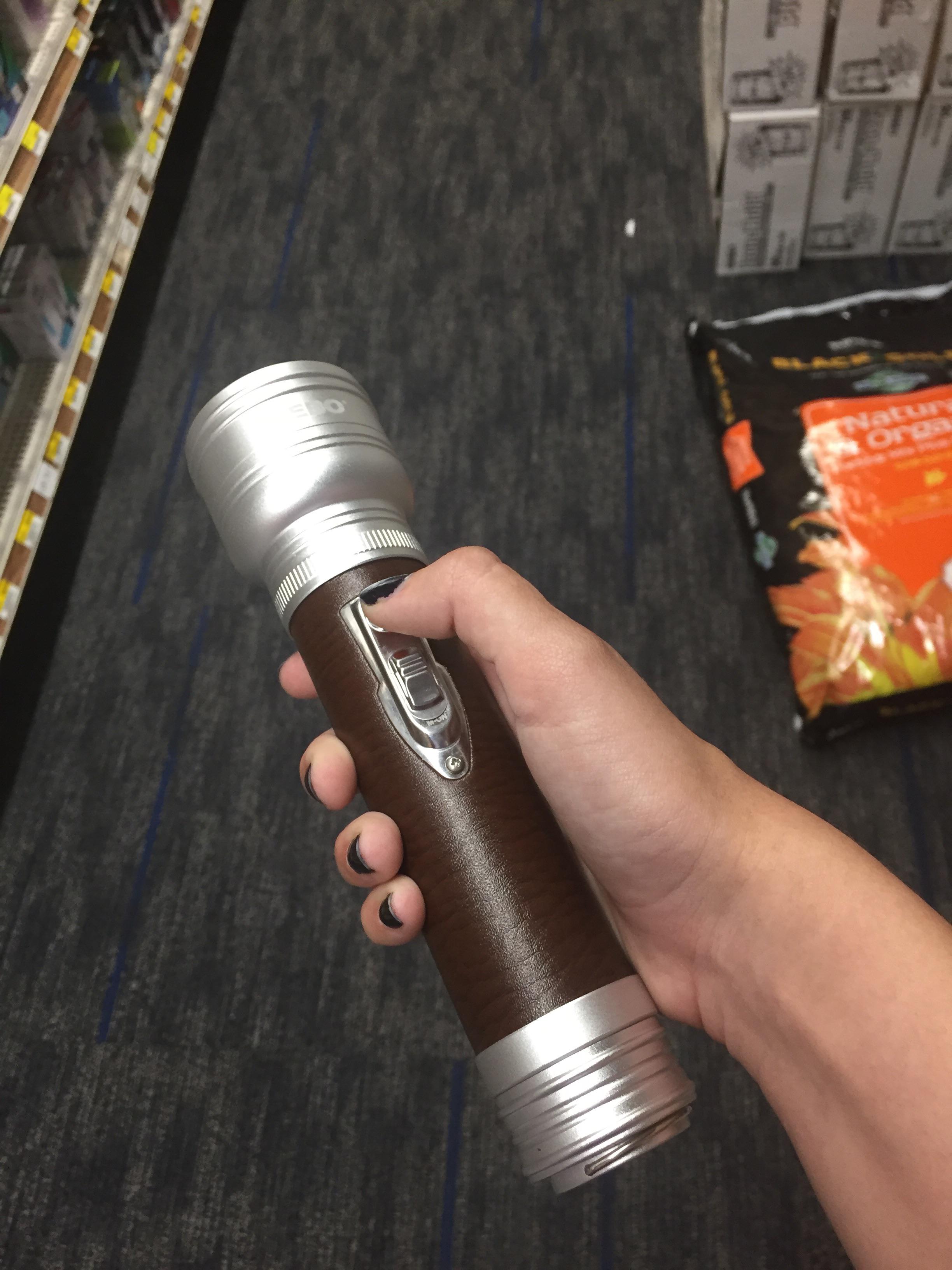 I was at my local hardware store and found a flashlight that looks