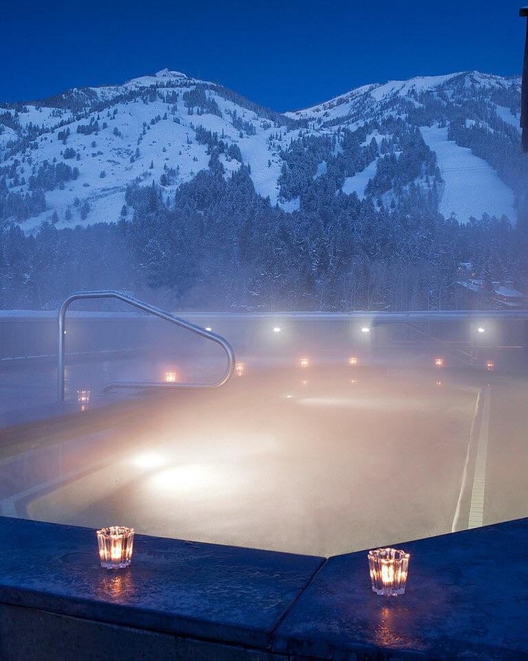 This hot tub in Jackson Hole Wyoming r/CozyPlaces