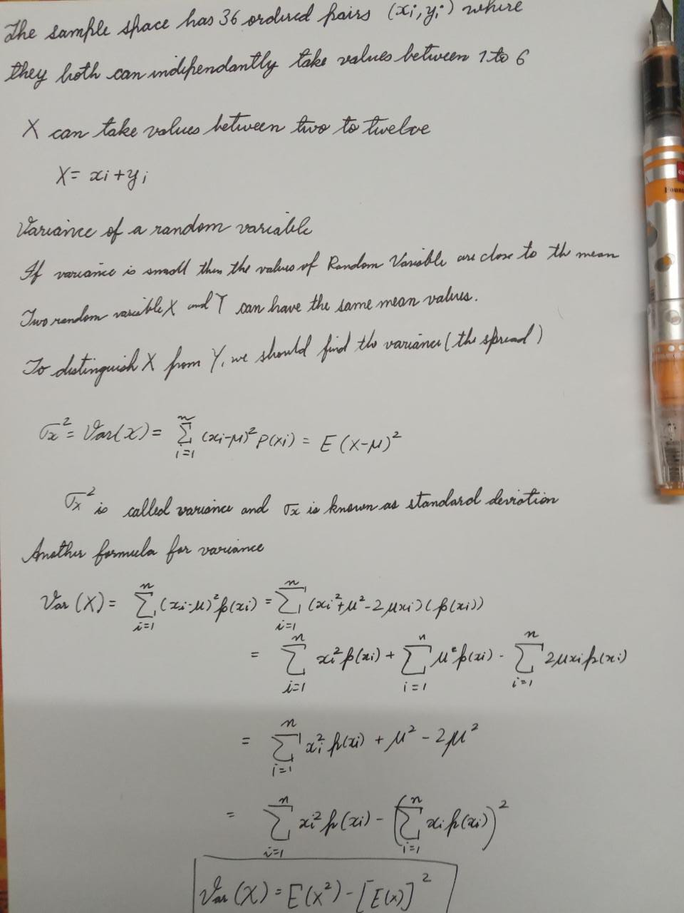 Math notes using a 1 pen r/fountainpens