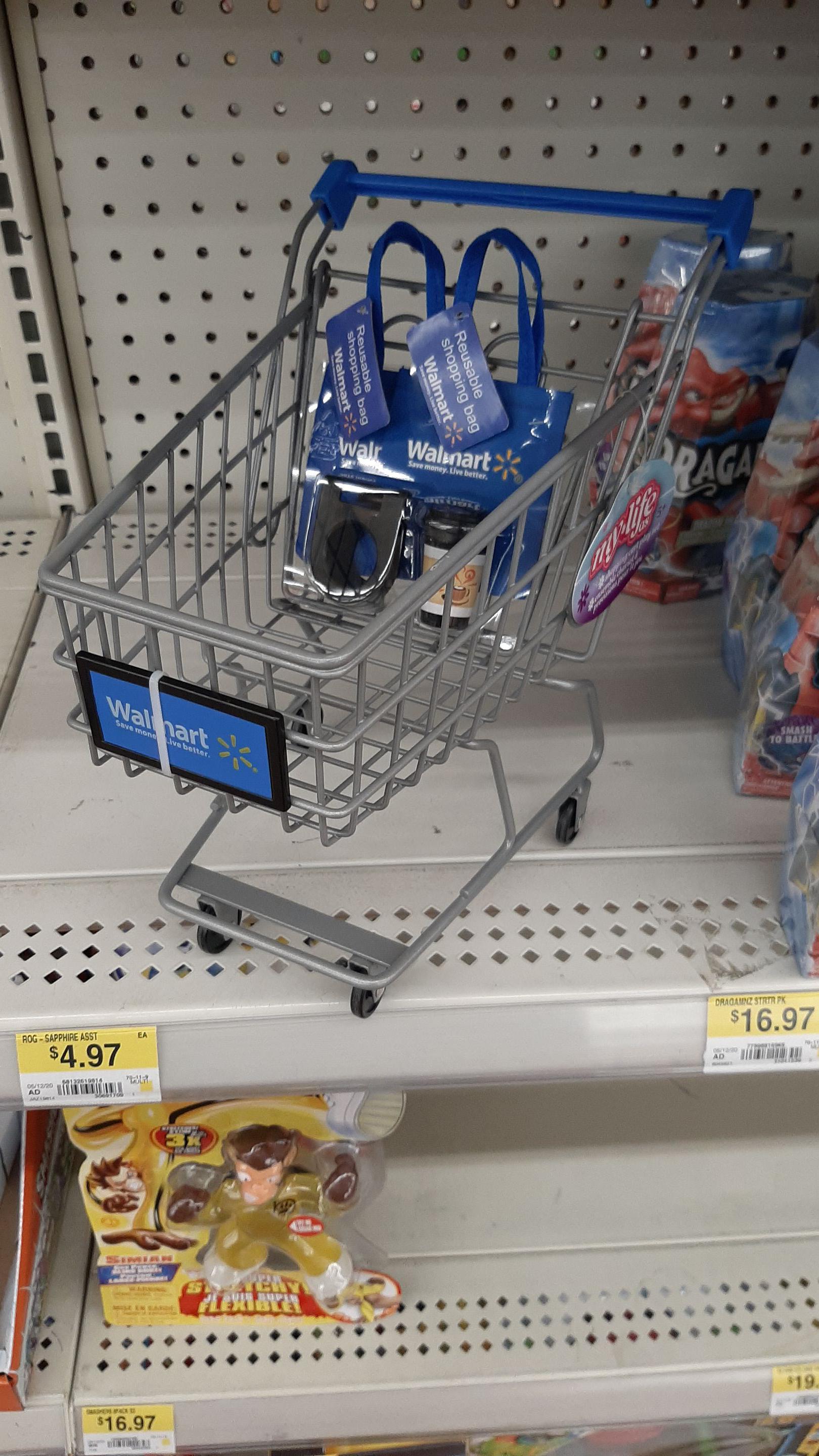 Omg Walmart sells little Walmart Carts for your shopping cart! ) r