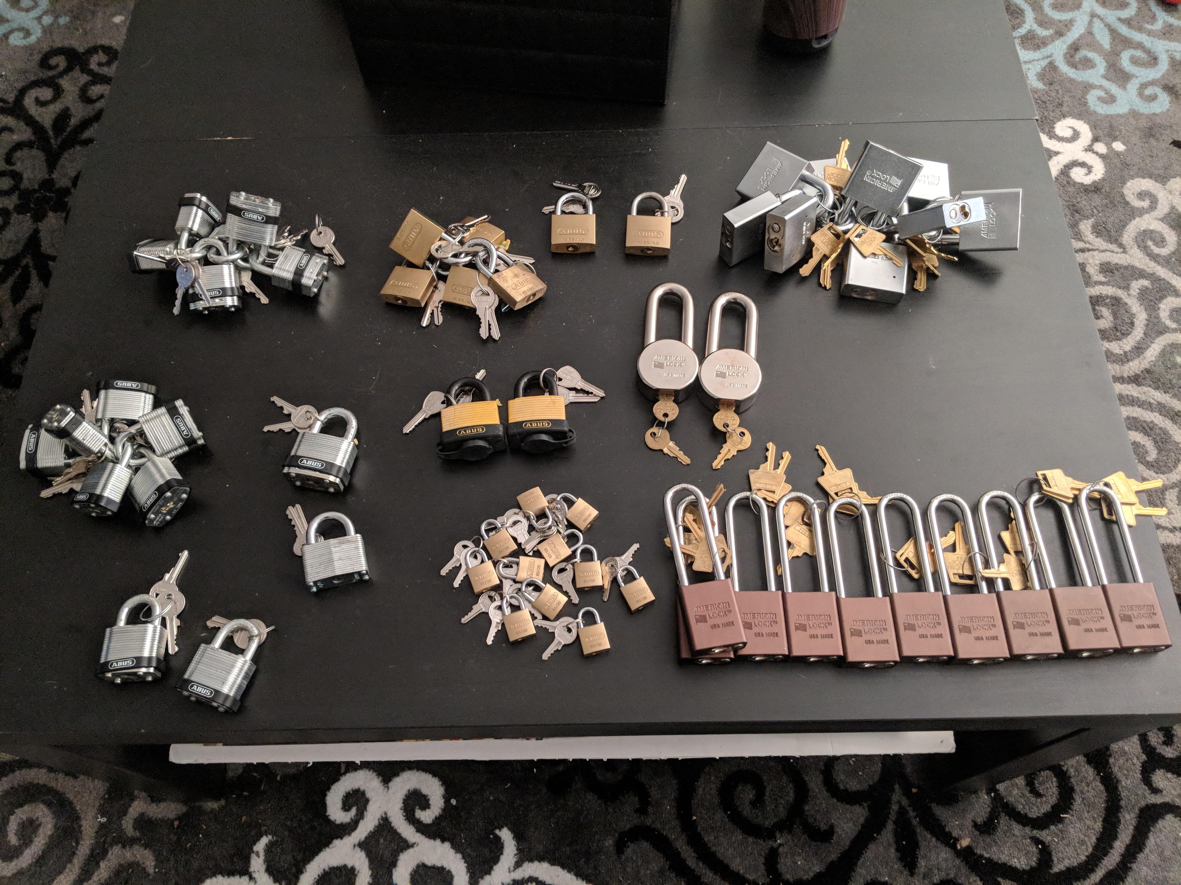 Recently started working at a locksmith shop and they were cleaning their storage unit out today