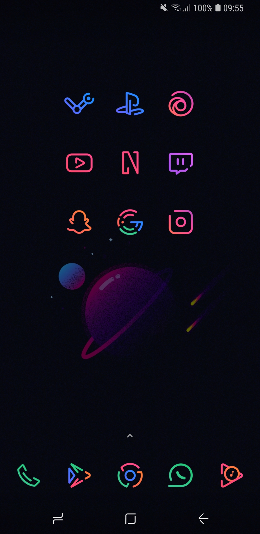 My neon homescreen AndroidHomescreen