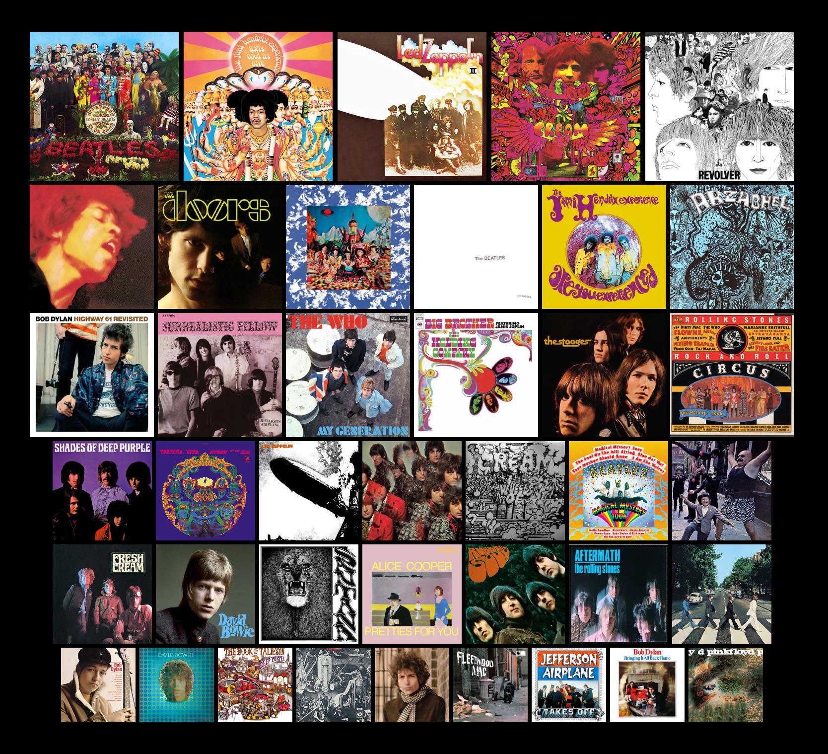 My top 40 albums from the 60s r/ClassicRock