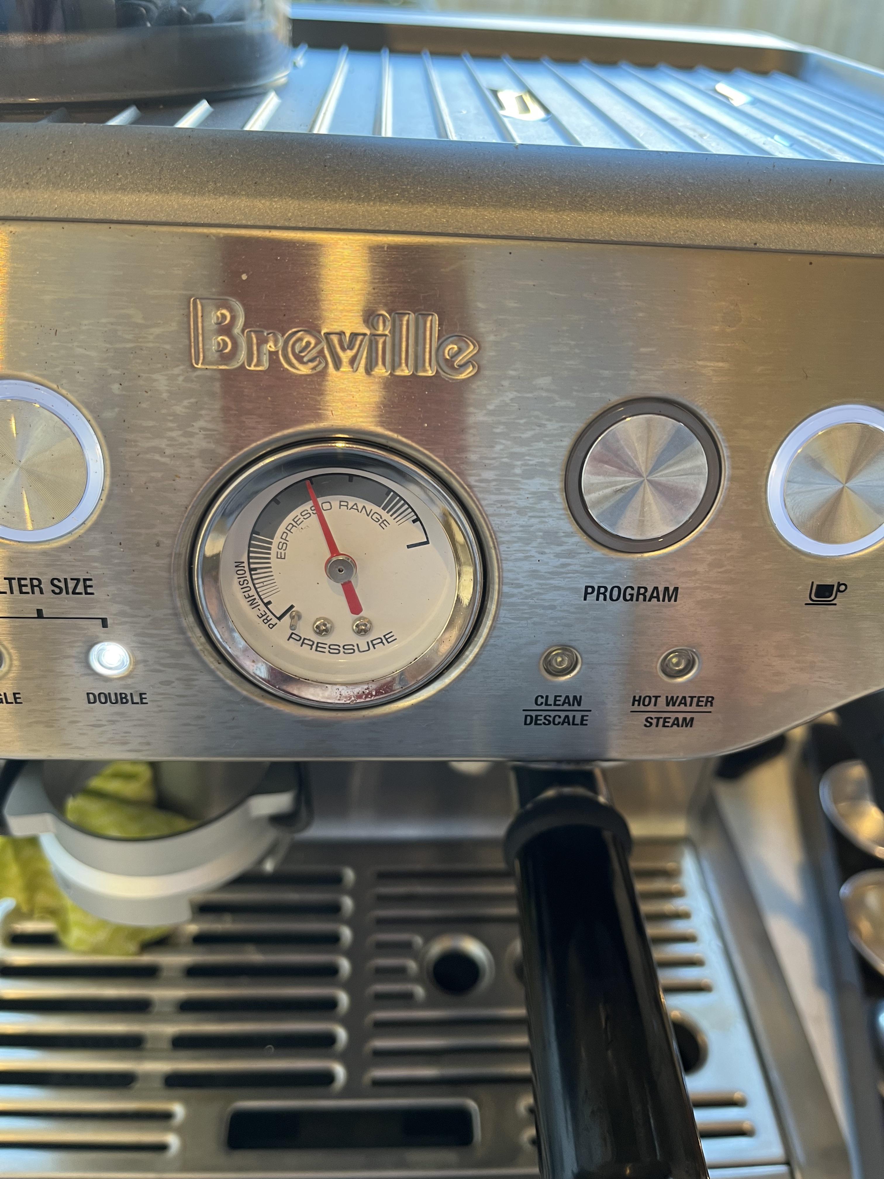 Backflush on Barista Express Not Reaching Max Pressure. Is this normal