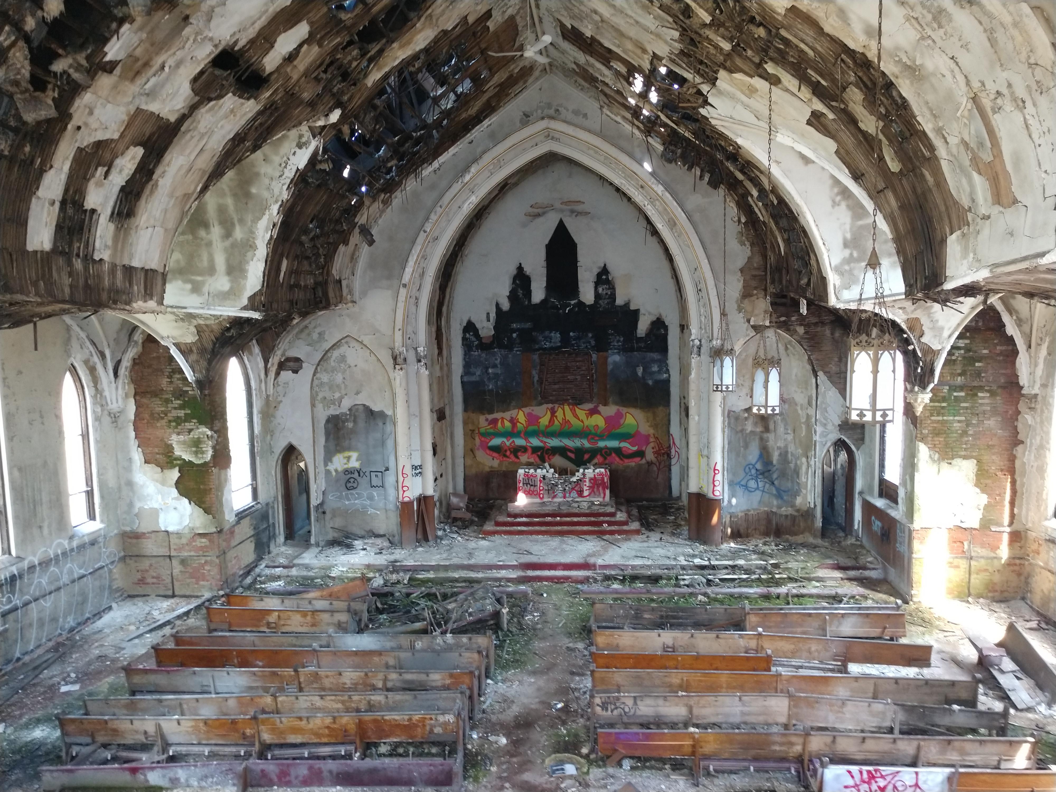 A 118 year old church near Pittsburgh, PA. The building was abandoned