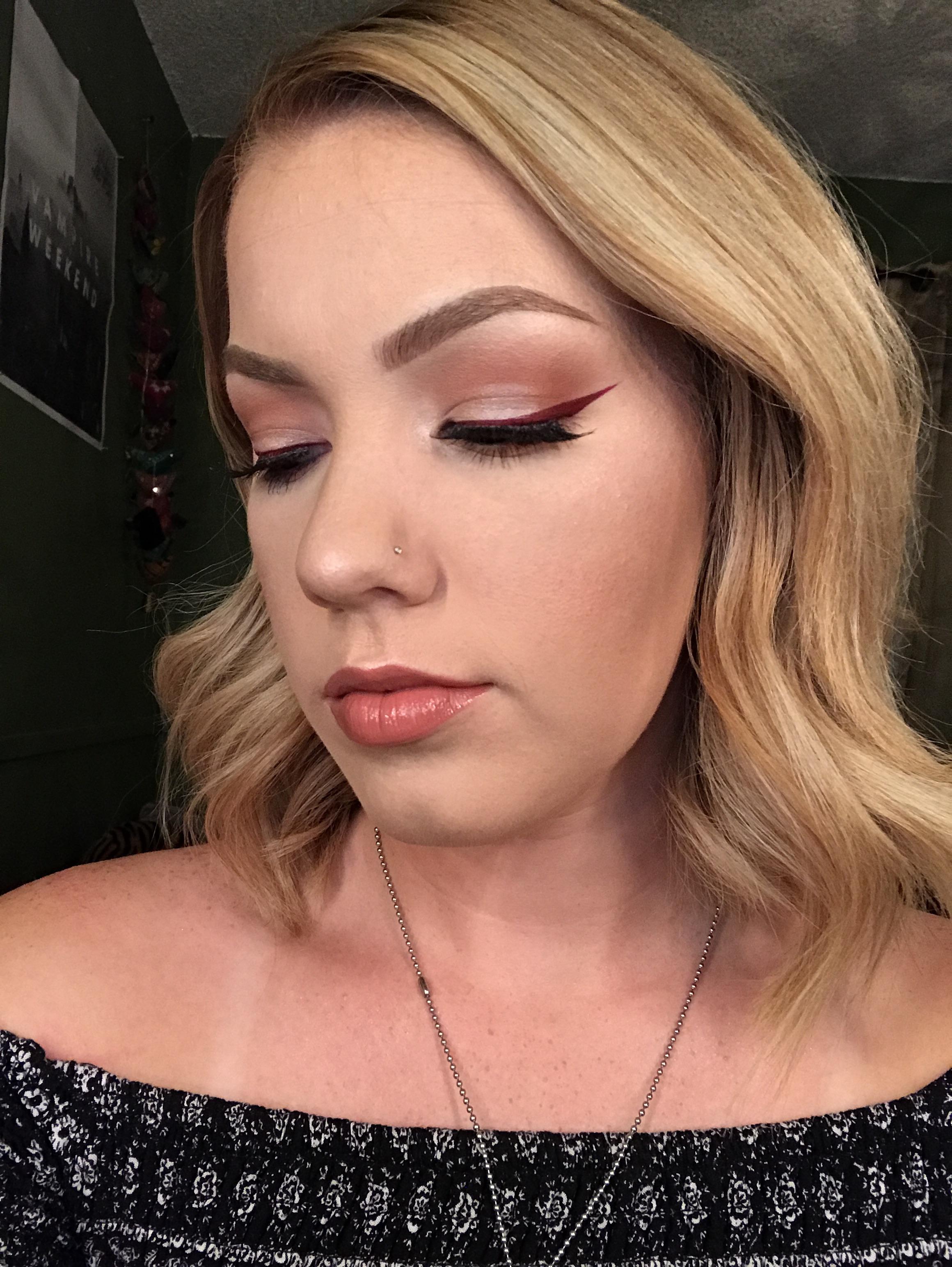 Tried out using liquid lipstick an eyeliner r/MakeupAddiction