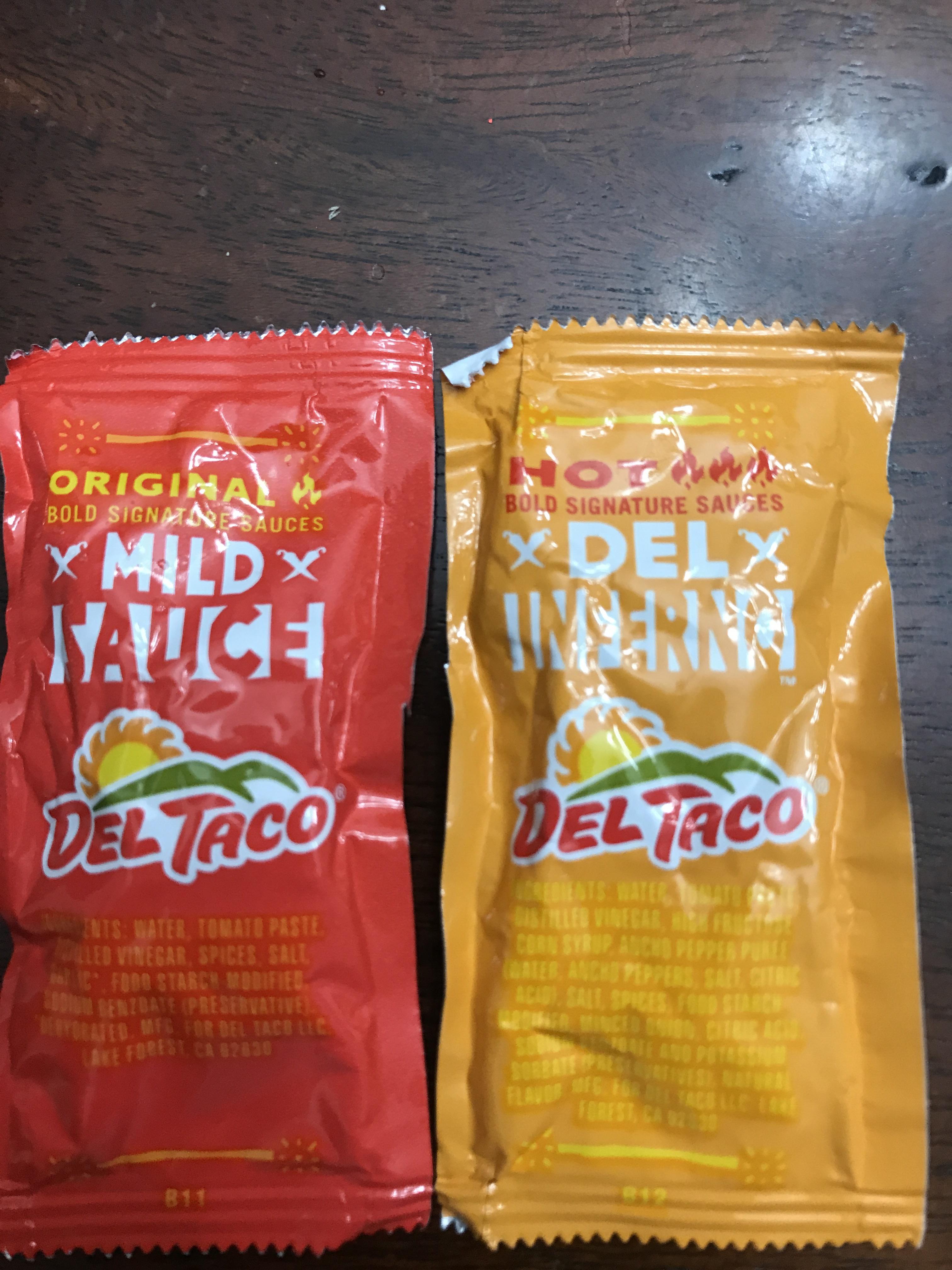 The way Del taco colors their hot sauces... r/CrappyDesign