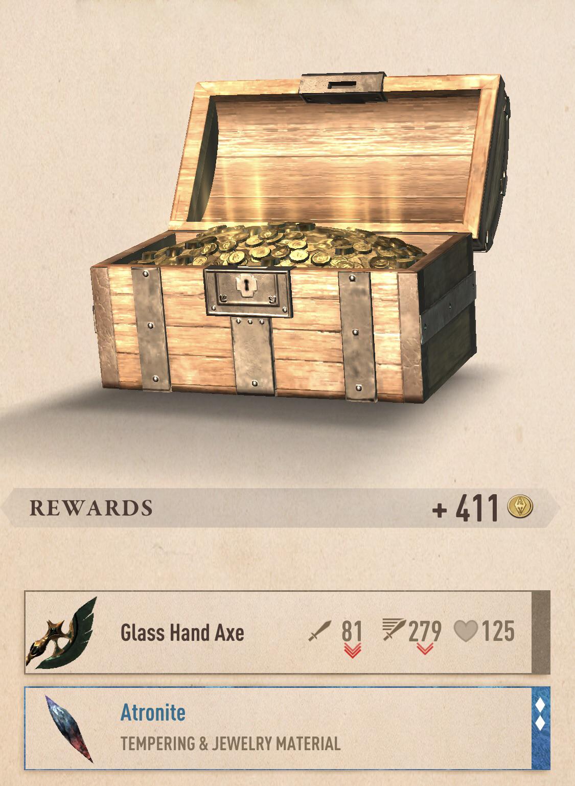 LVL61 wooden chest drop. r/ElderScrollsBlades