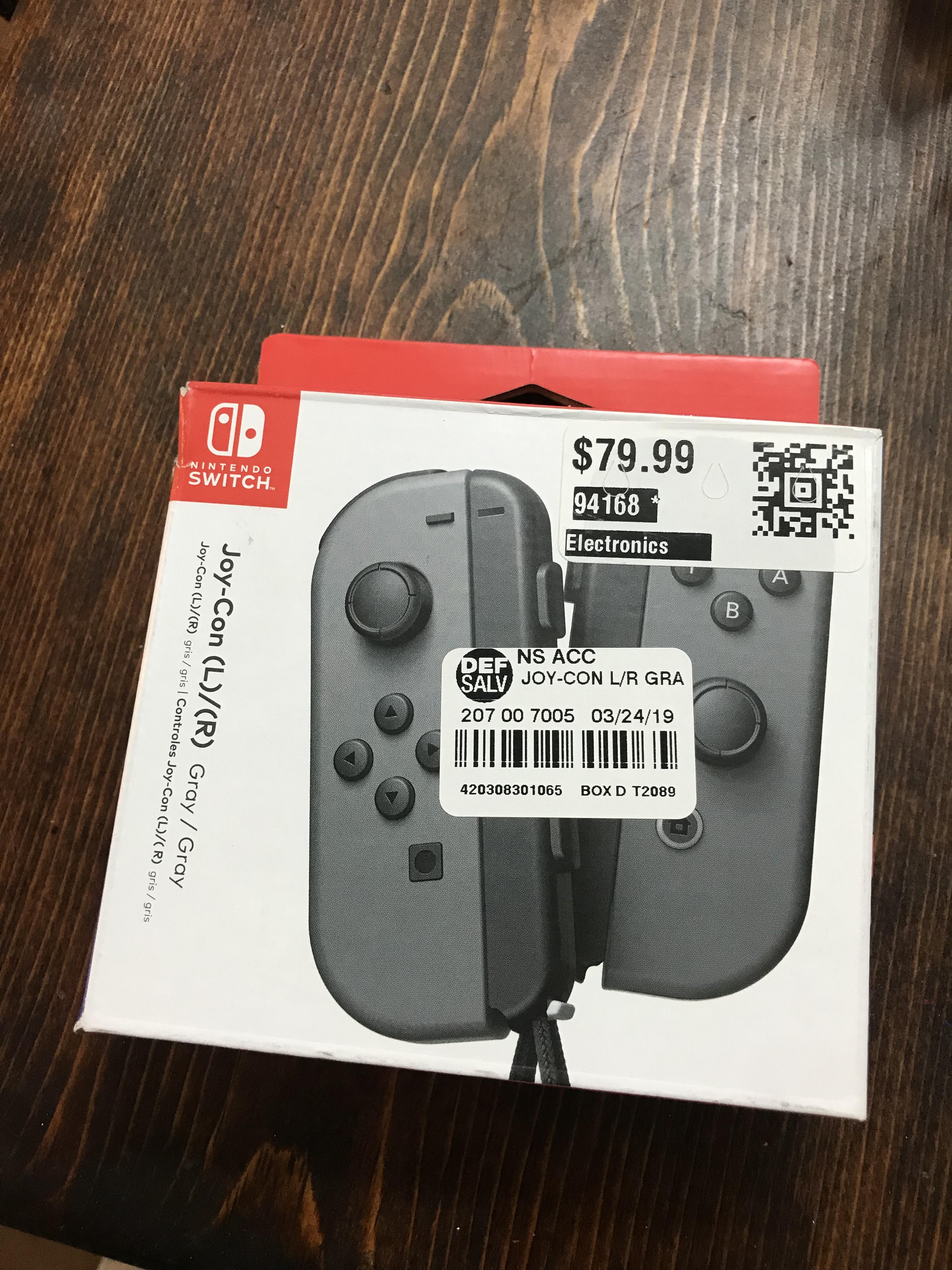 [Dirt Cheap/US] Switch Gray JoyCons40 (YMMV) r/NintendoSwitchDeals