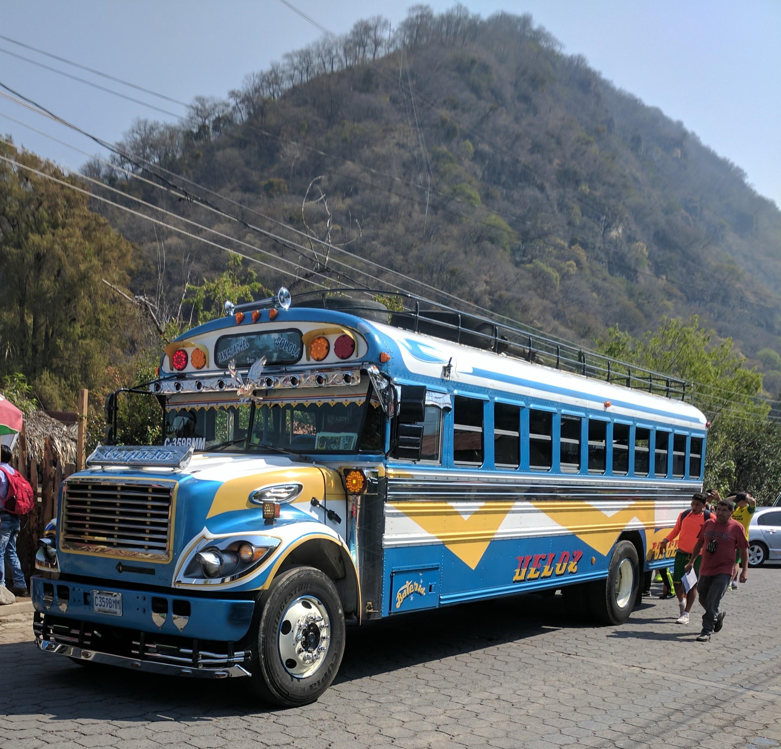 Awesome chicken bus in Guatemala. r/travel