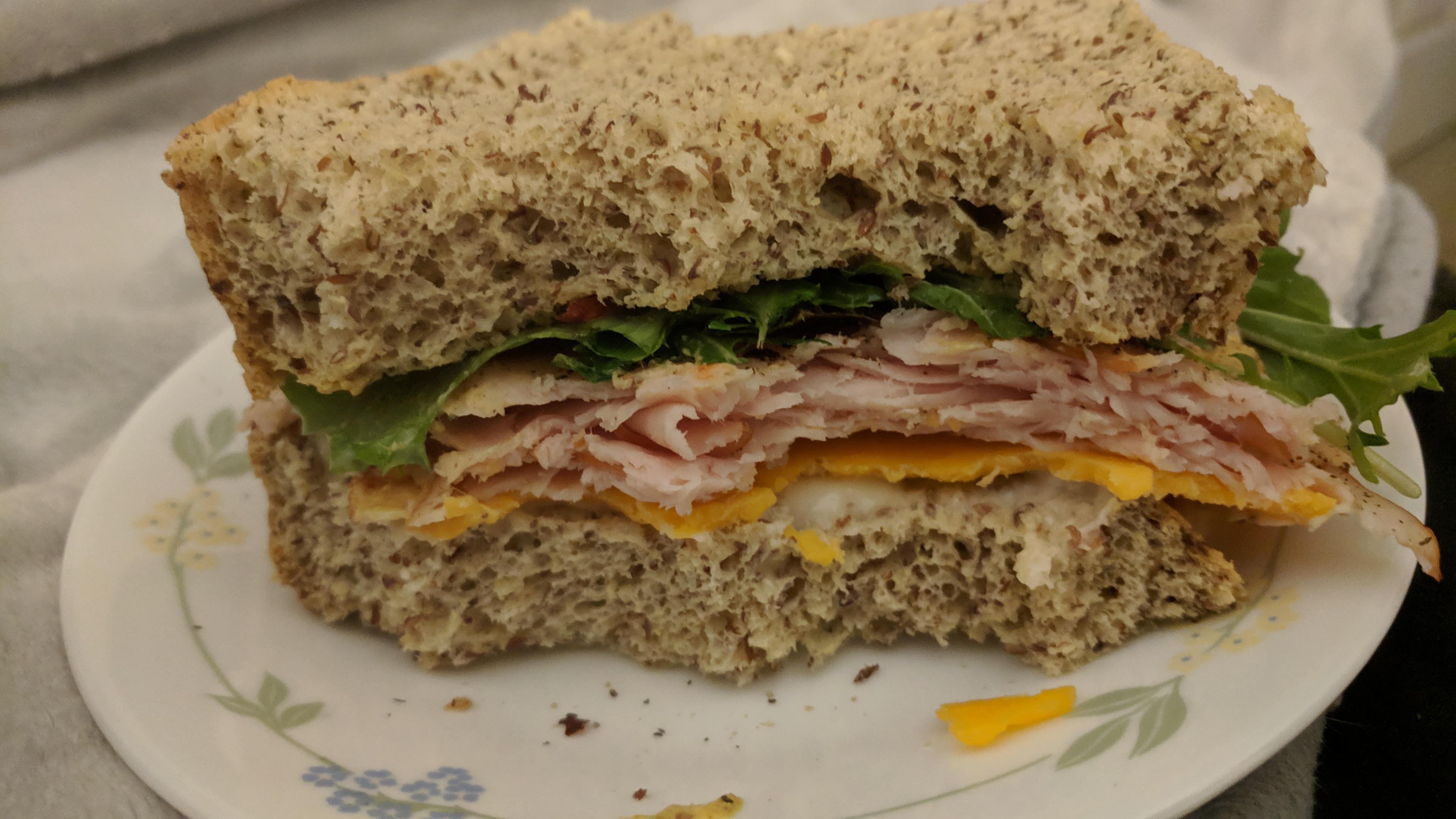 Keto turkey sandwich using u/theygotsquid's bread recipe r/ketorecipes