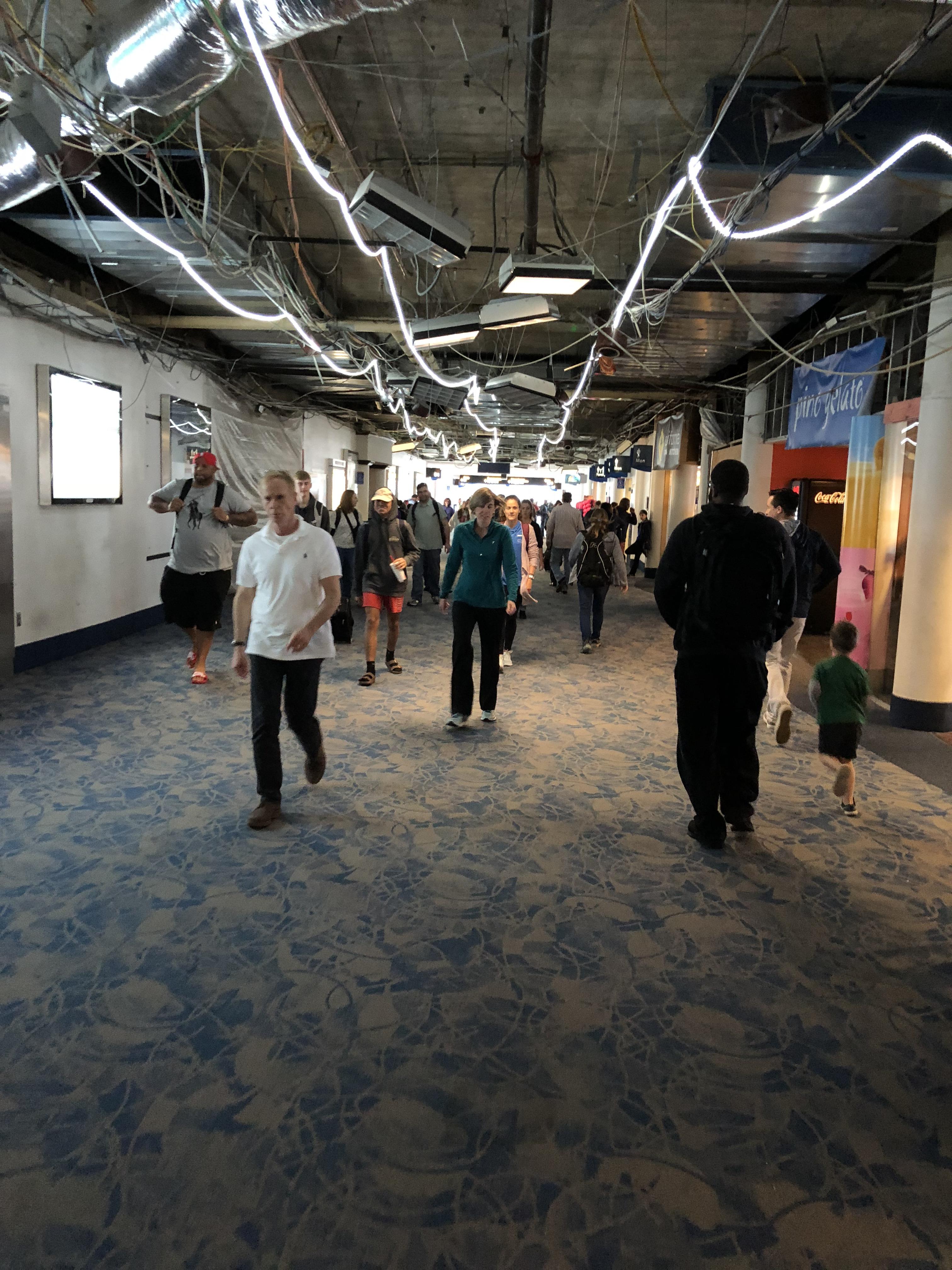 Cyberpunk feel in Charlotte Douglas Airport Cyberpunk