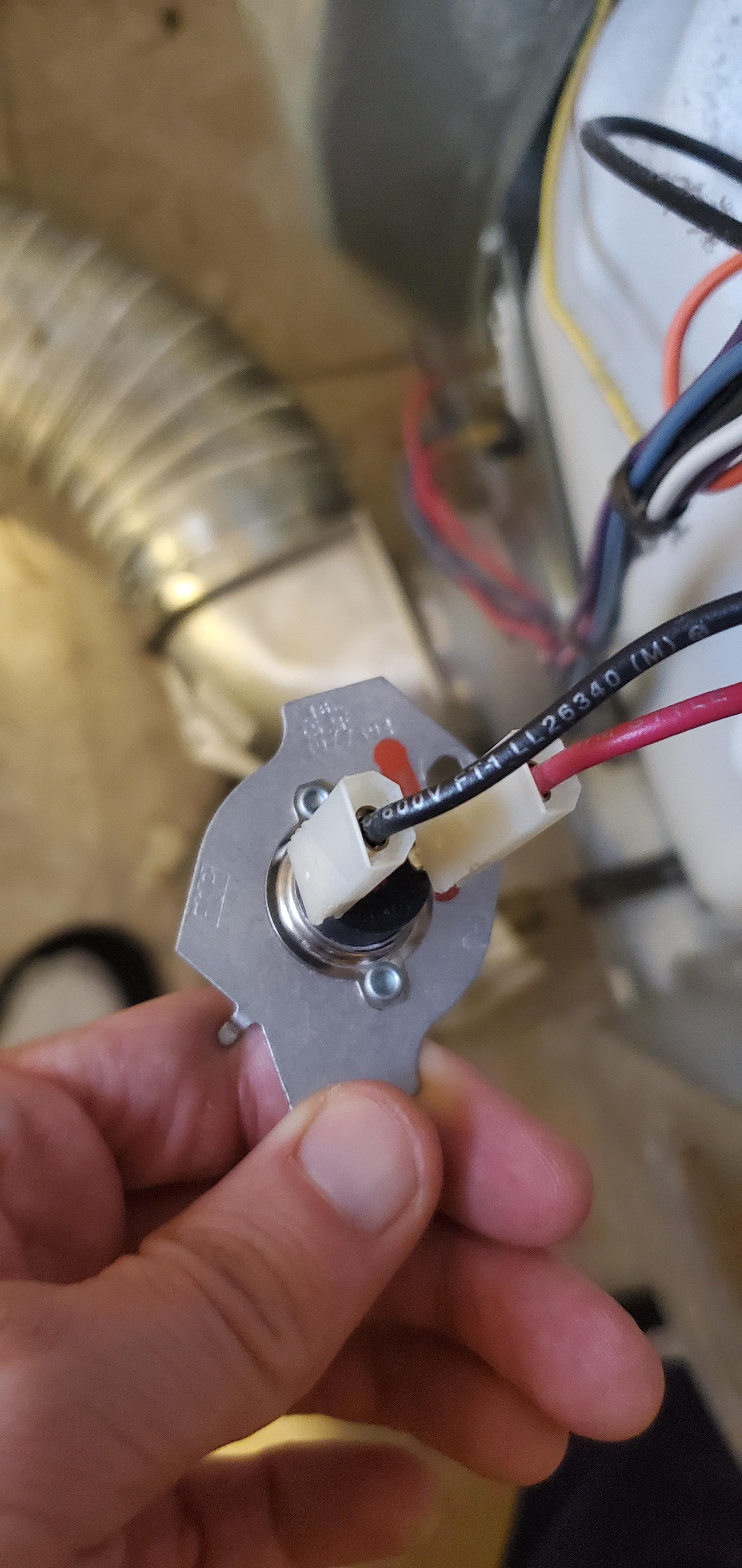 Kenmore 600 gas dryer. Can I disconnect these wires somehow? Tried