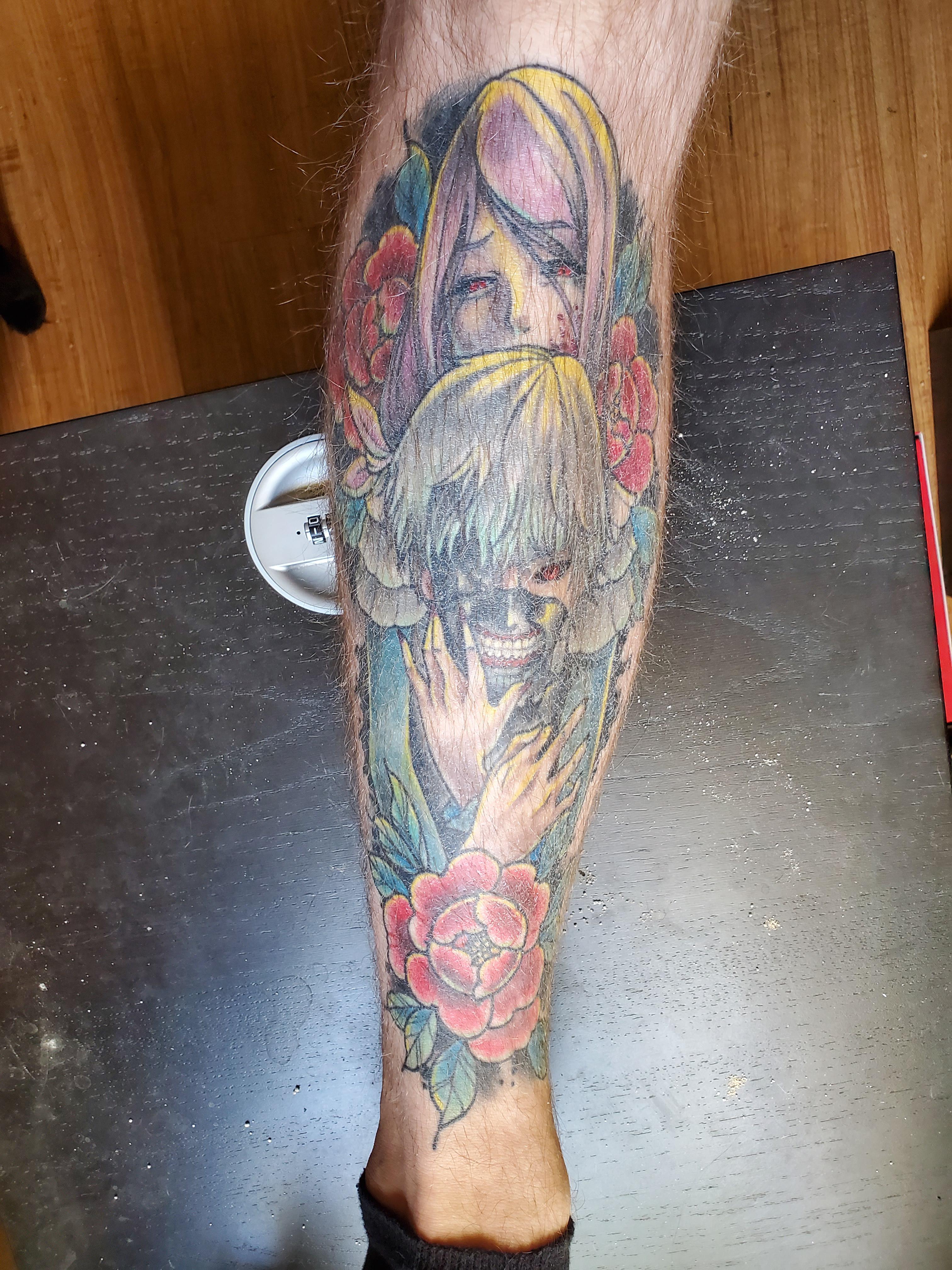 Saw A Lot Of People Posting Their Anime Tattoos, So I'm Throwing Up Probably My Favorite One I Have. My Tokyo Ghoul Tattoo I Got About A Year Or Two Ago. : 4032_x_3024_jpg