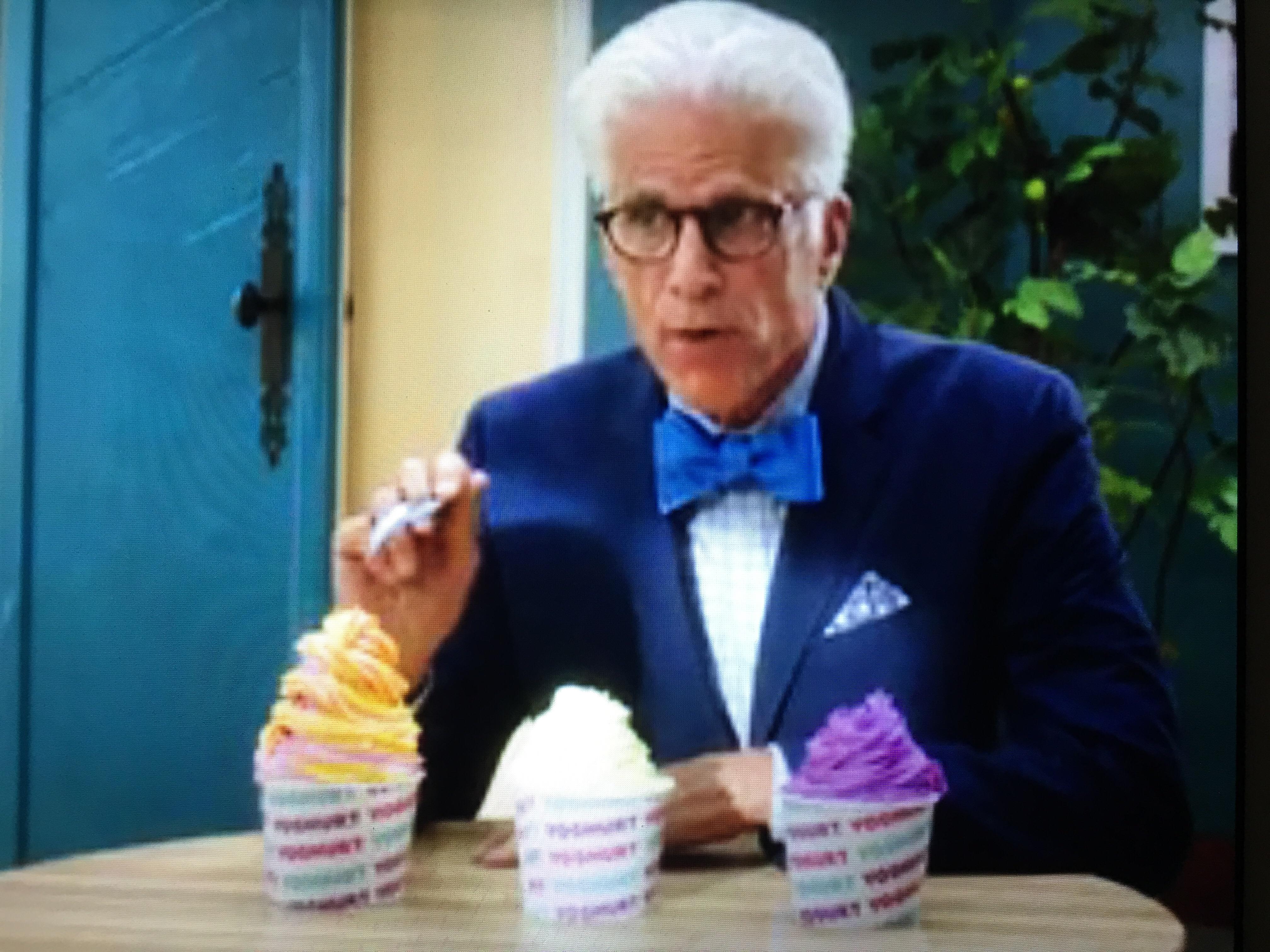 The Good Place 1x10 The three frozen yogurts represent three women, of
