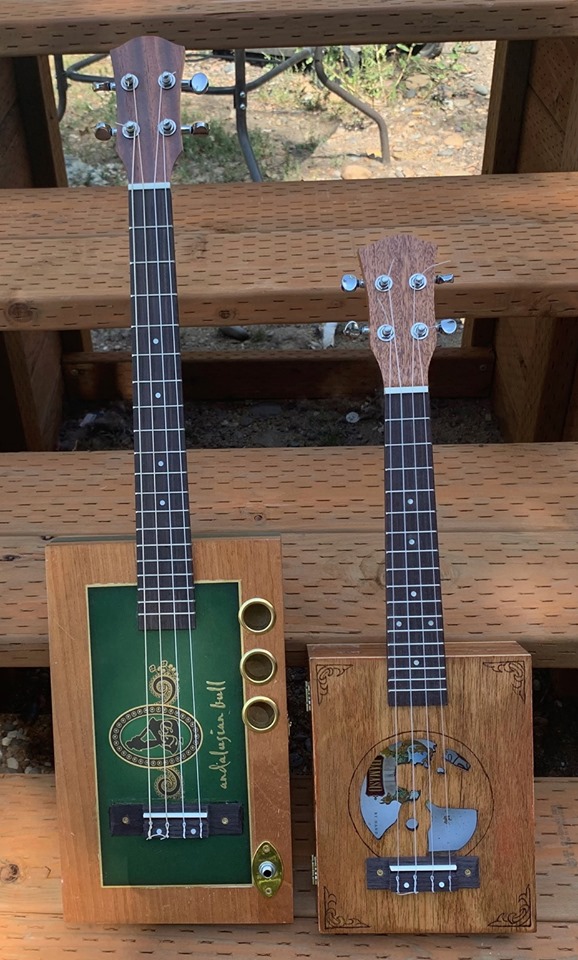 My first two cigar box ukulele builds. r/ukulele