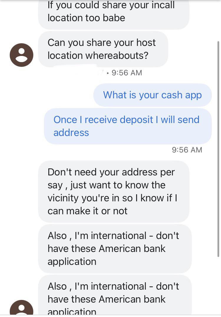 They wonder why I charge deposit for incall.... r/ClientCringe