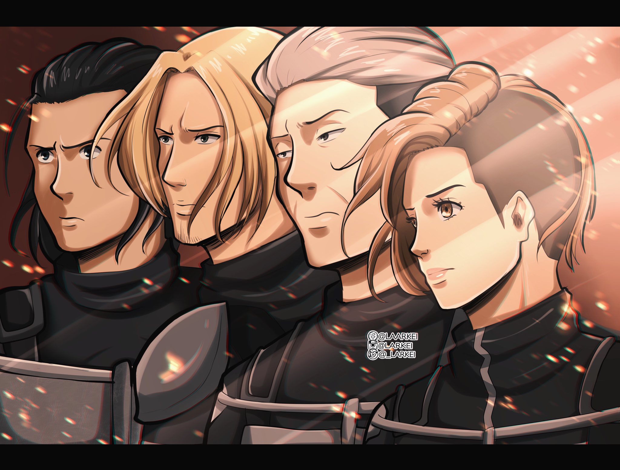 Levi Squad (Art by Larkei) r/attackontitan