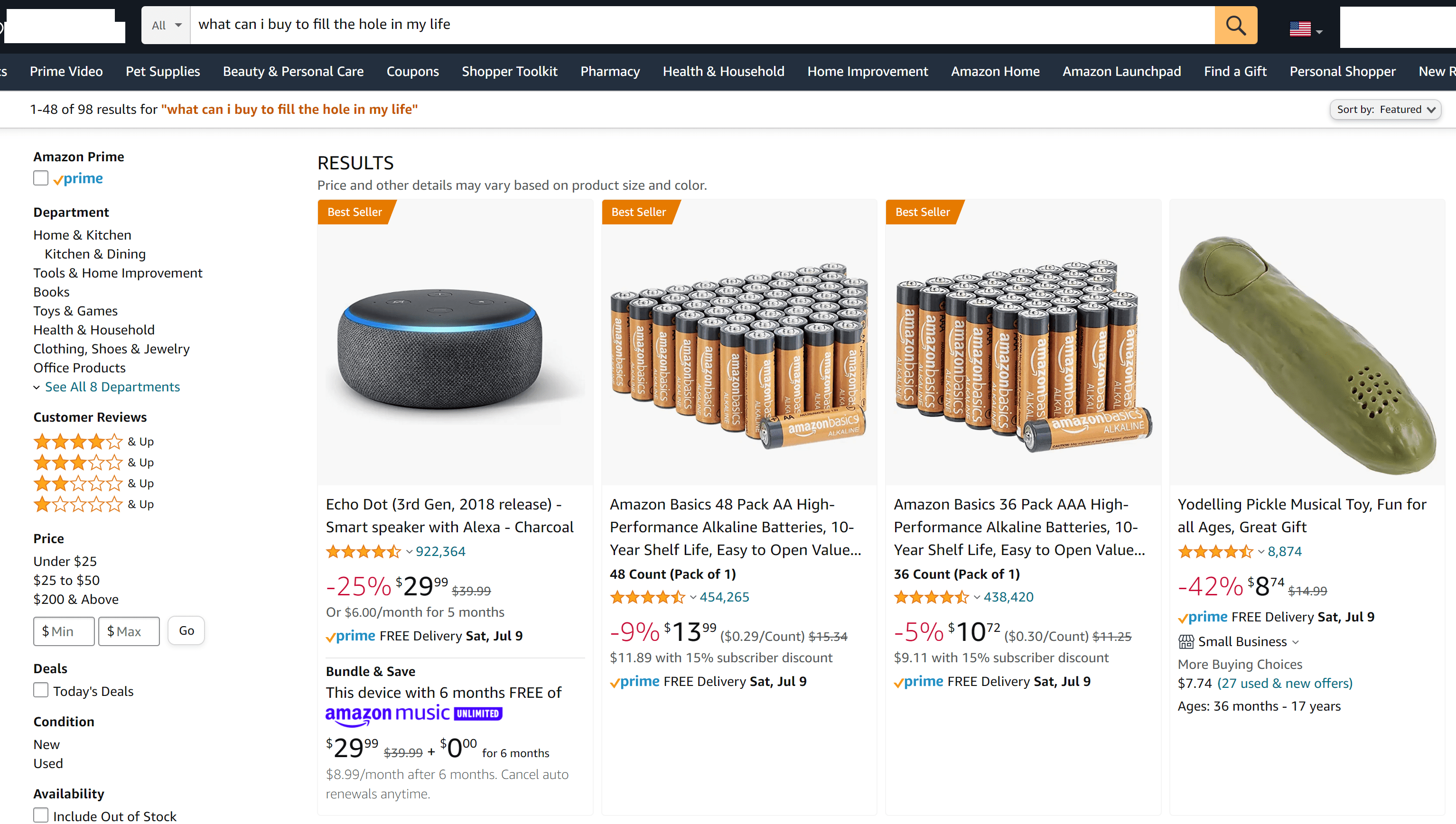 Amazon is always filled with answers funny