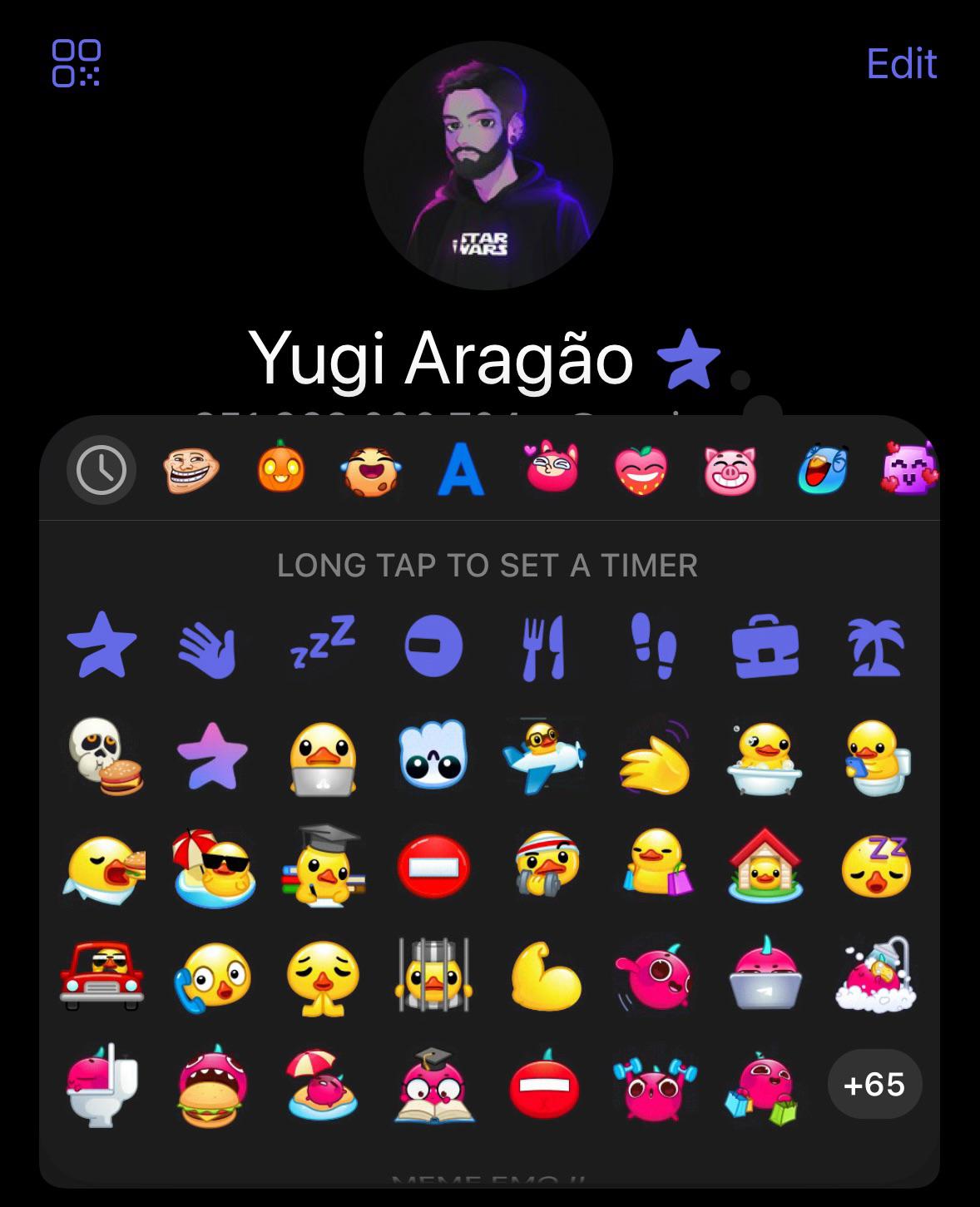 How do I chose the normal emojis as a status? [Telegram Premium] r